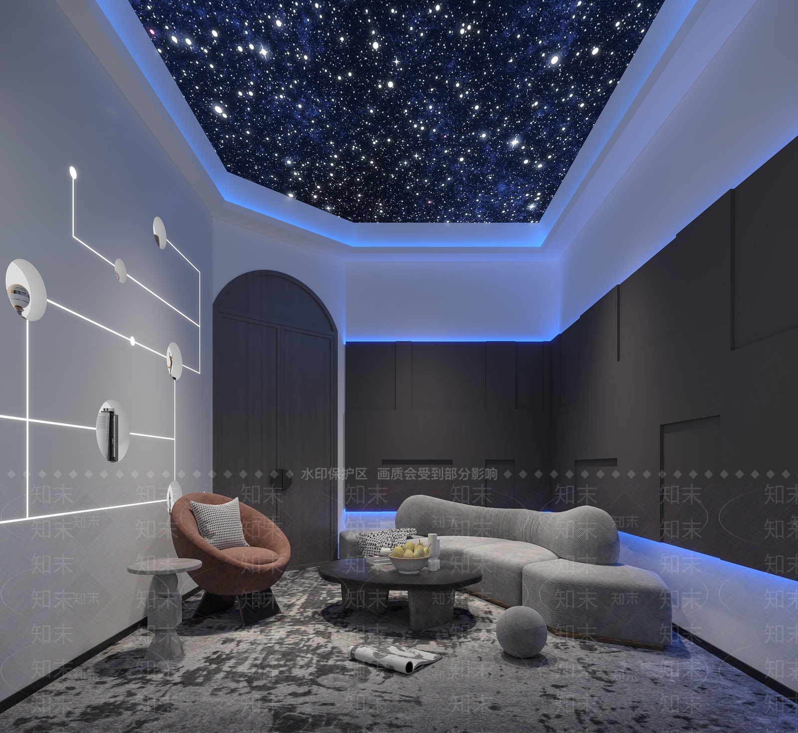 现代影音室3D模型下载【ID:1101042812】