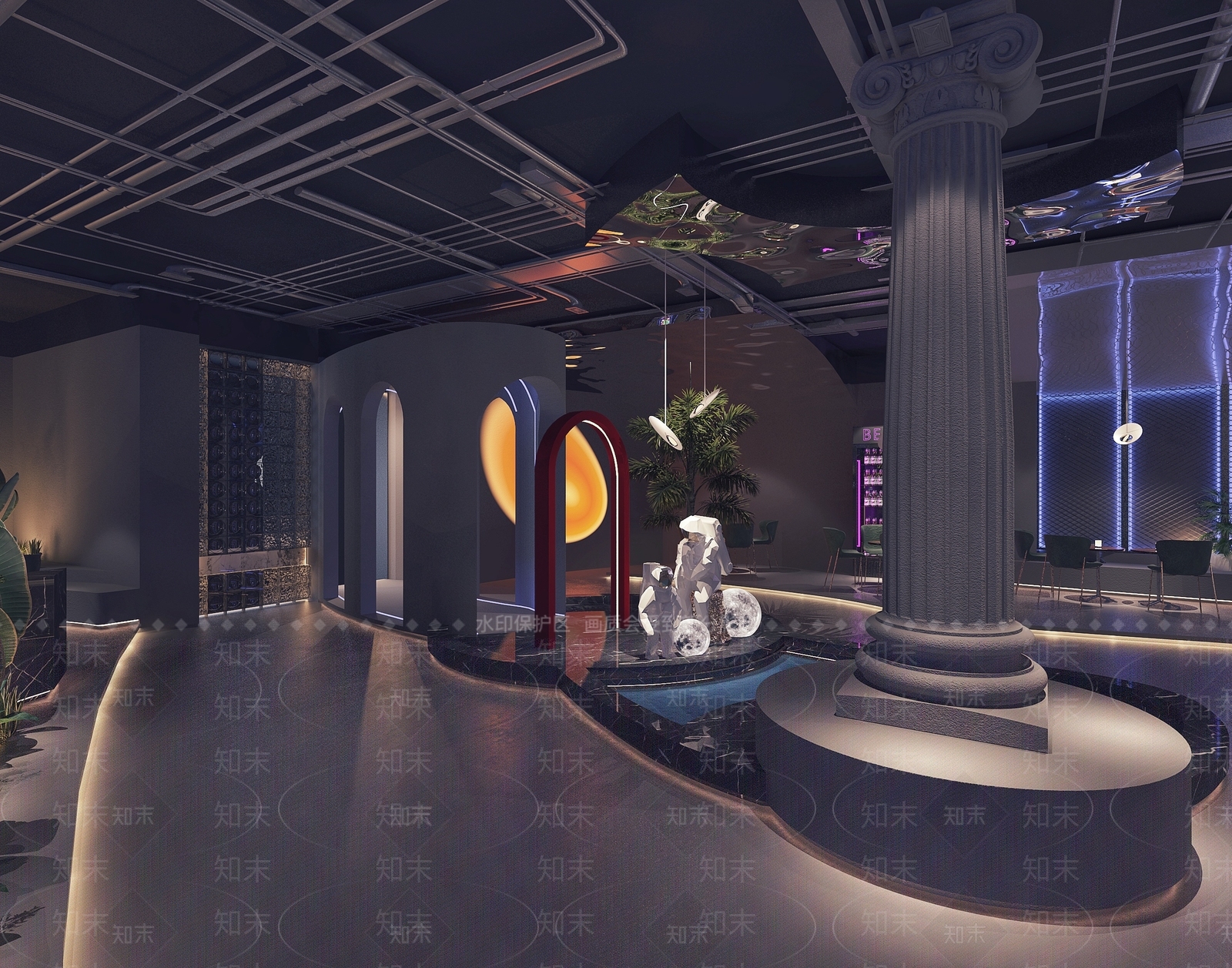 工业风酒吧3D模型下载【ID:1101042912】