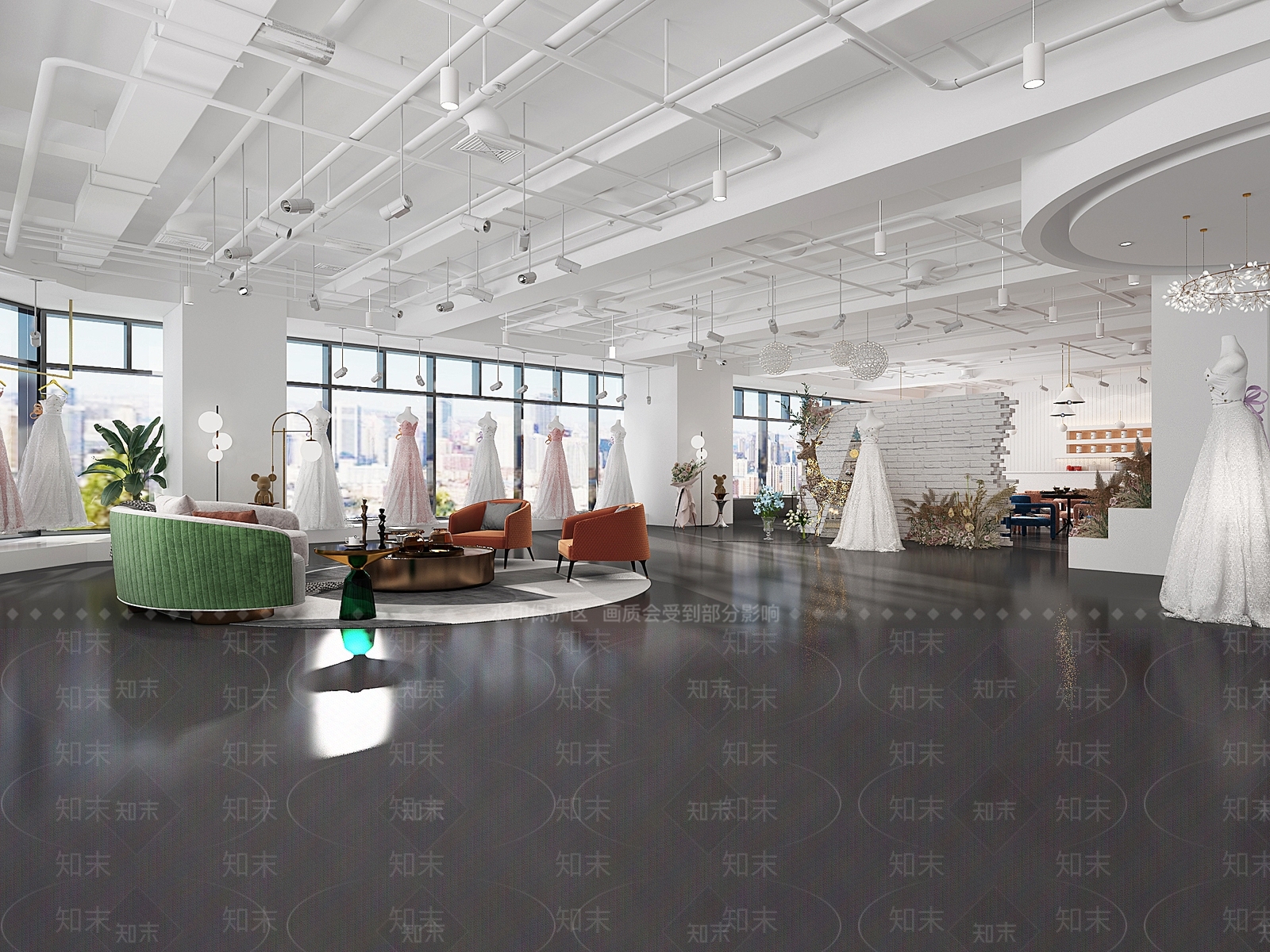 现代婚纱店3D模型下载【ID:1101046136】