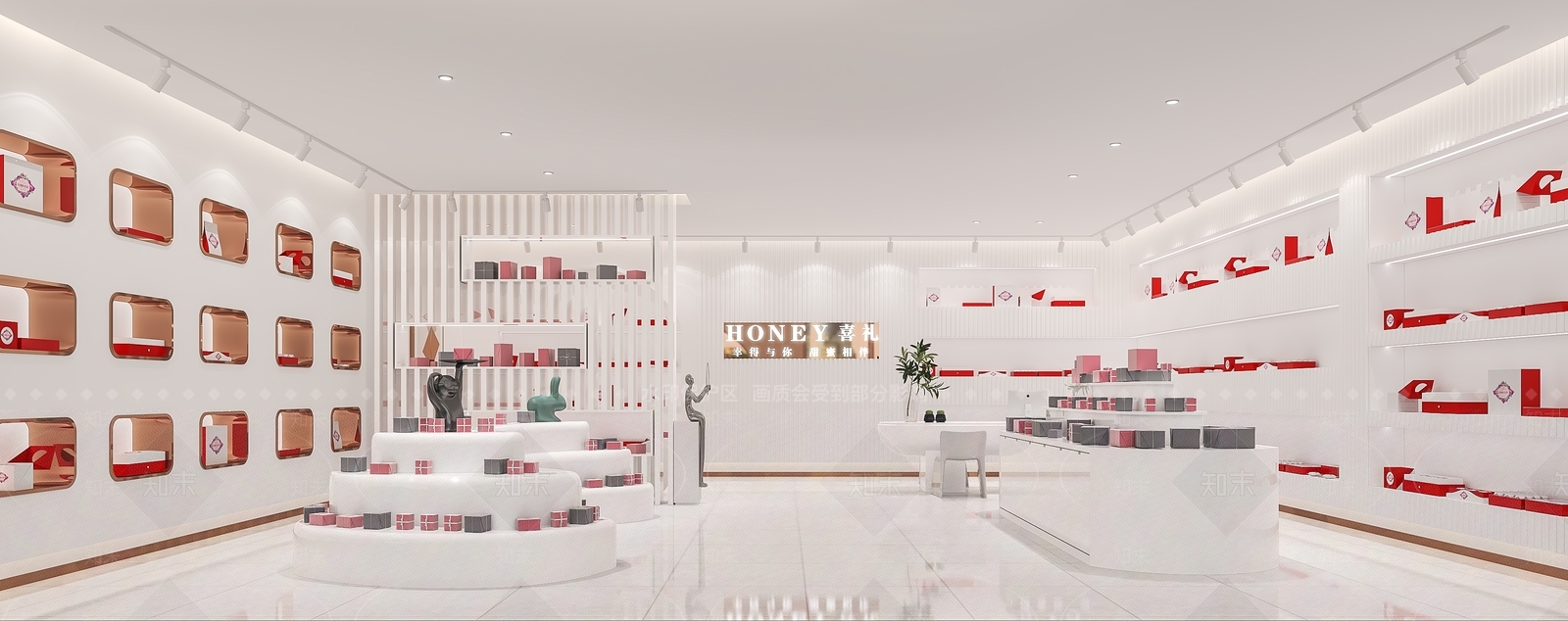 现代喜糖店铺3D模型下载【ID:1101045771】