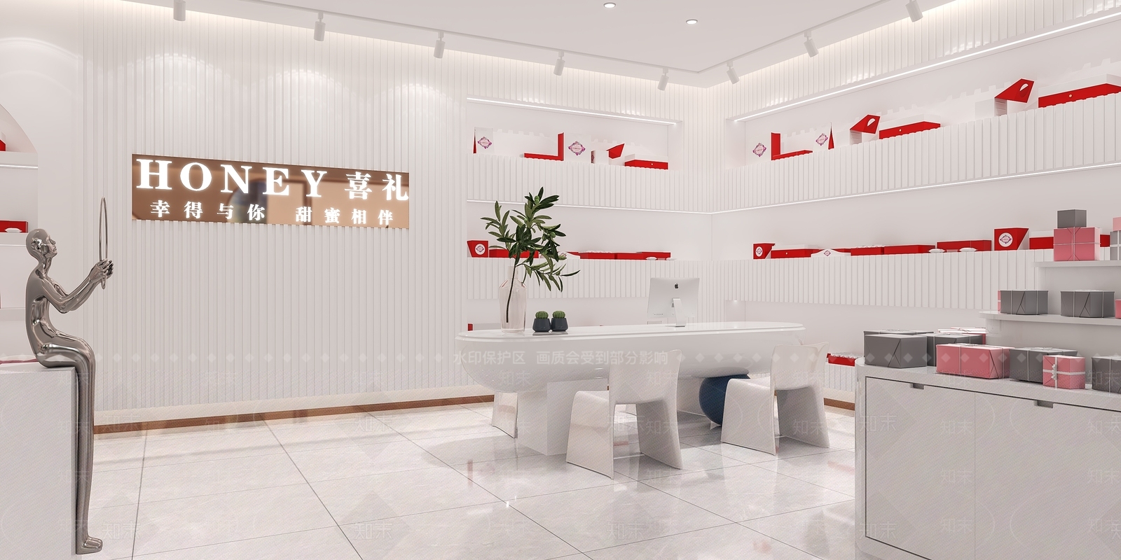 现代喜糖店铺3D模型下载【ID:1101045771】