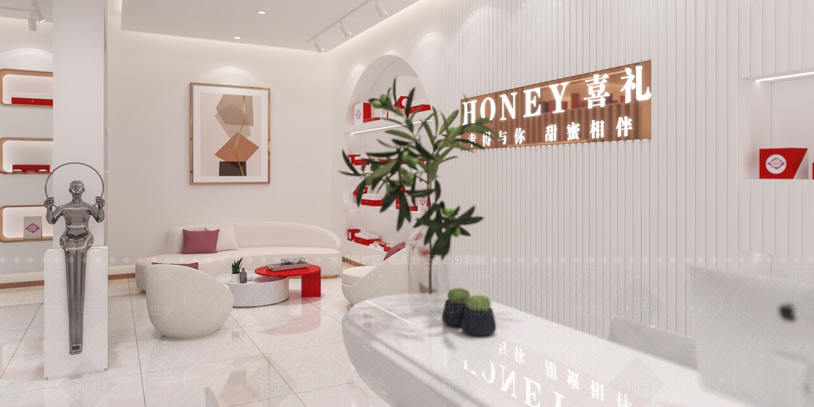 现代喜糖店铺3D模型下载【ID:1101045771】