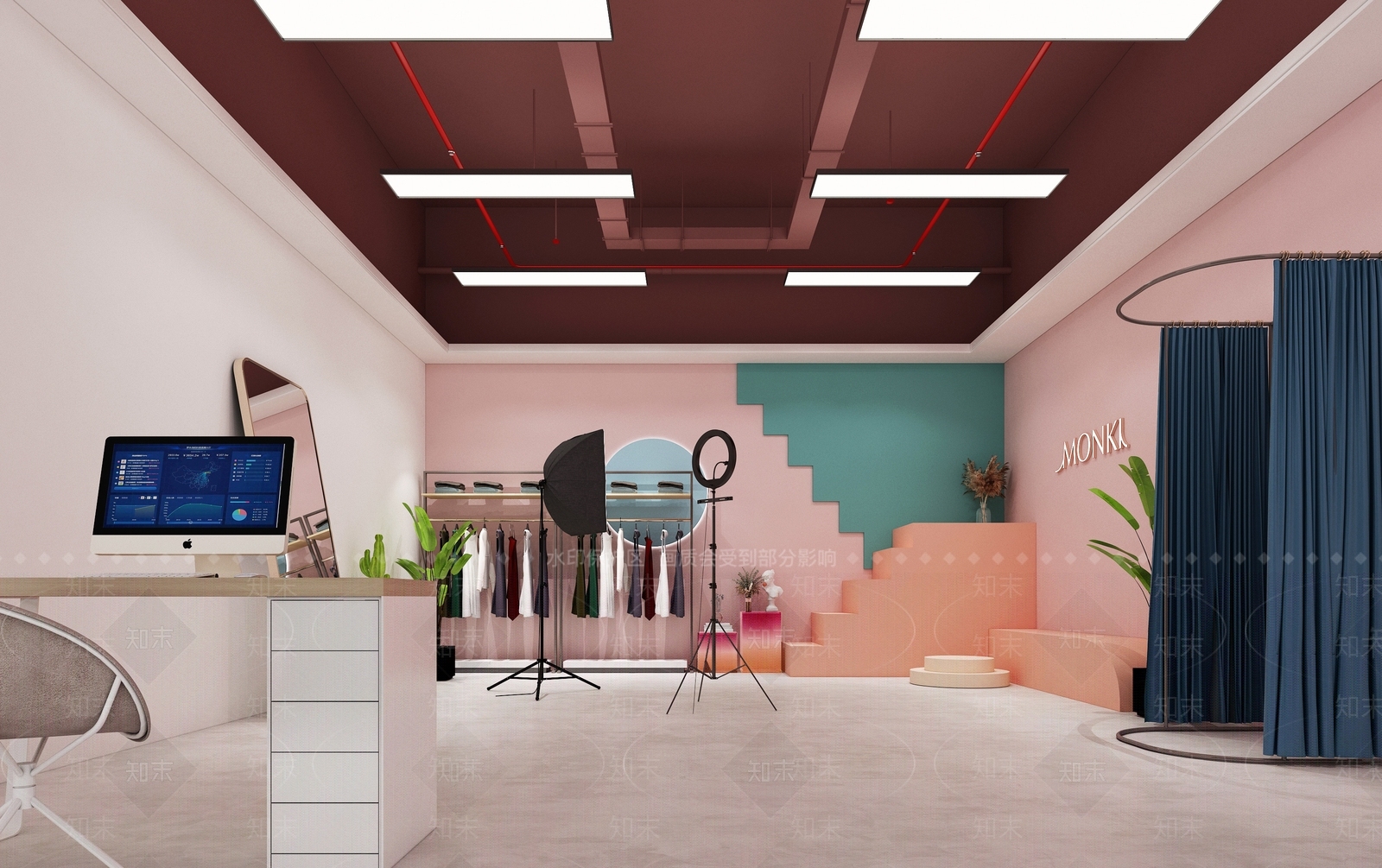 现代直播间3D模型下载【ID:1101108784】