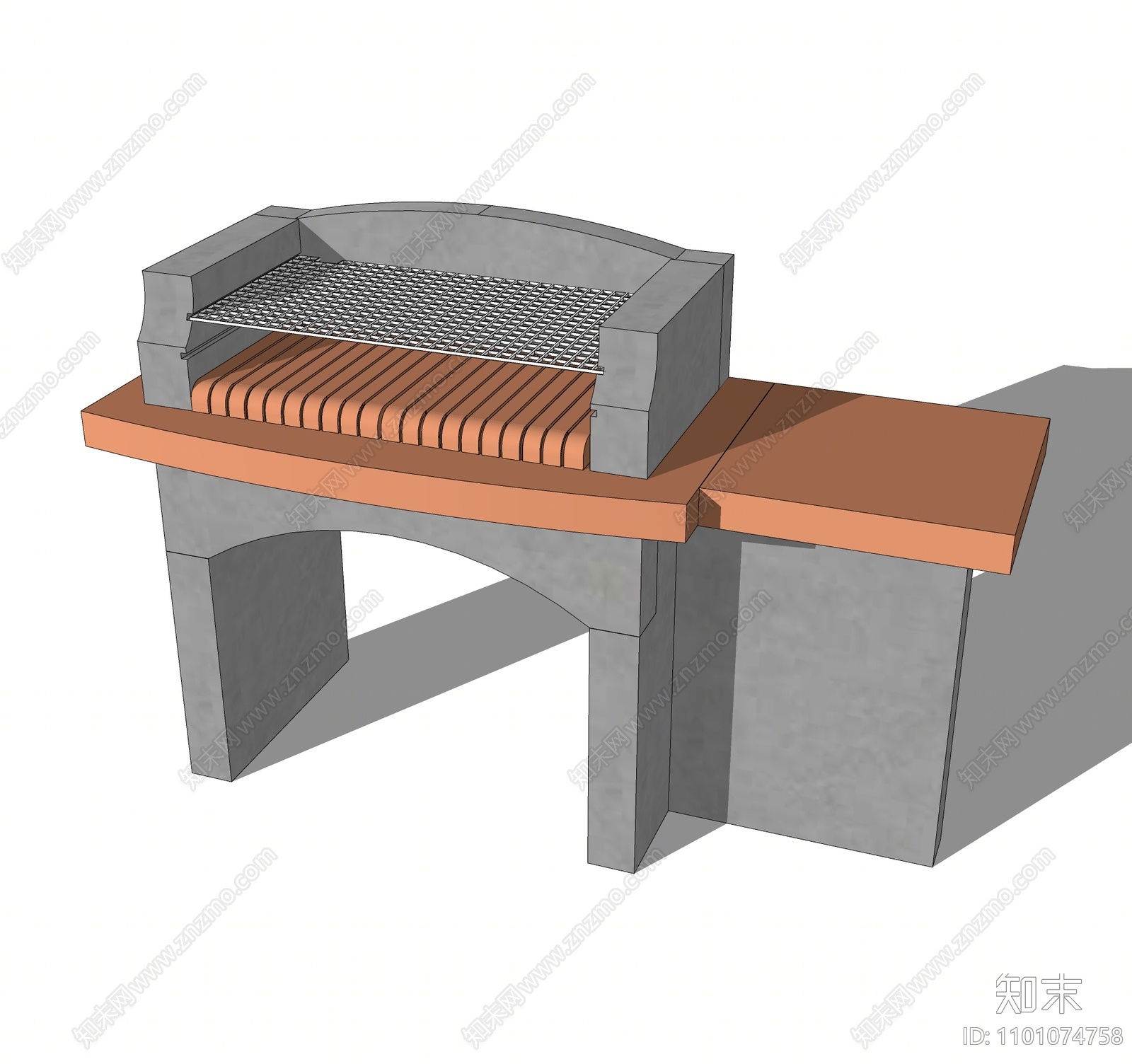 现代室内烧烤架子SU模型下载【ID:1101074758】