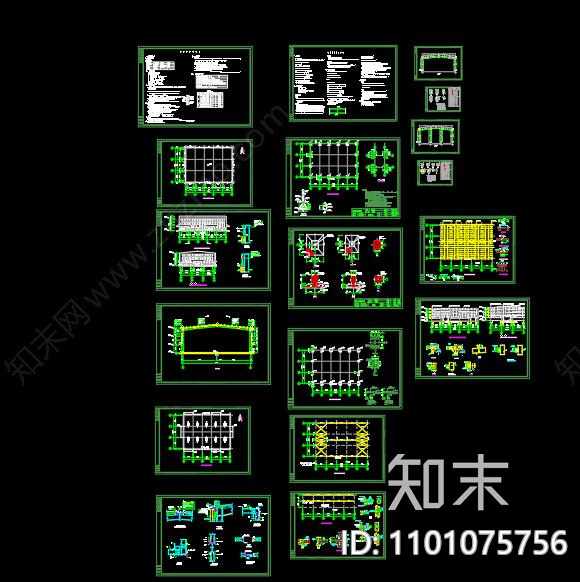 体育馆cad施工图下载【ID:1101075756】