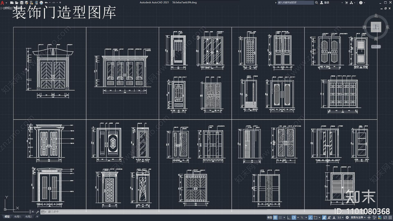 入户门施工图下载【ID:1101080368】