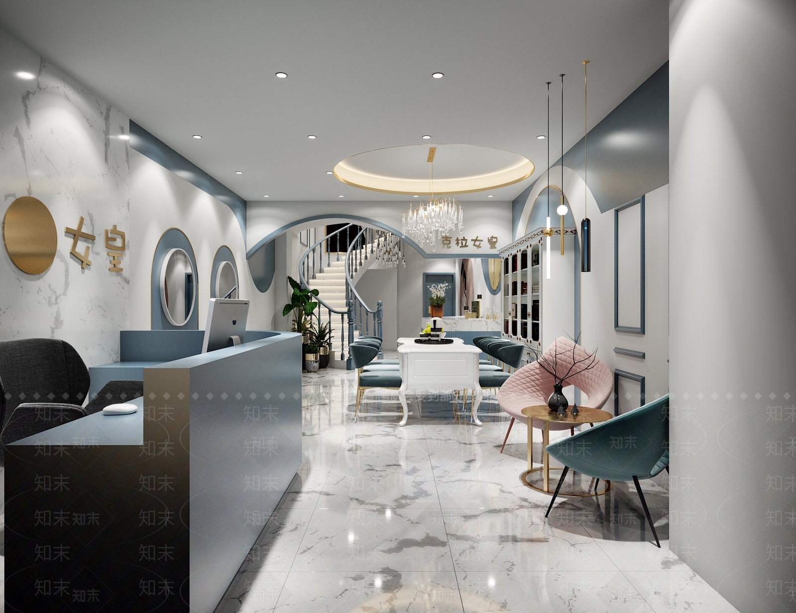 北欧美甲店3D模型下载【ID:1101083484】
