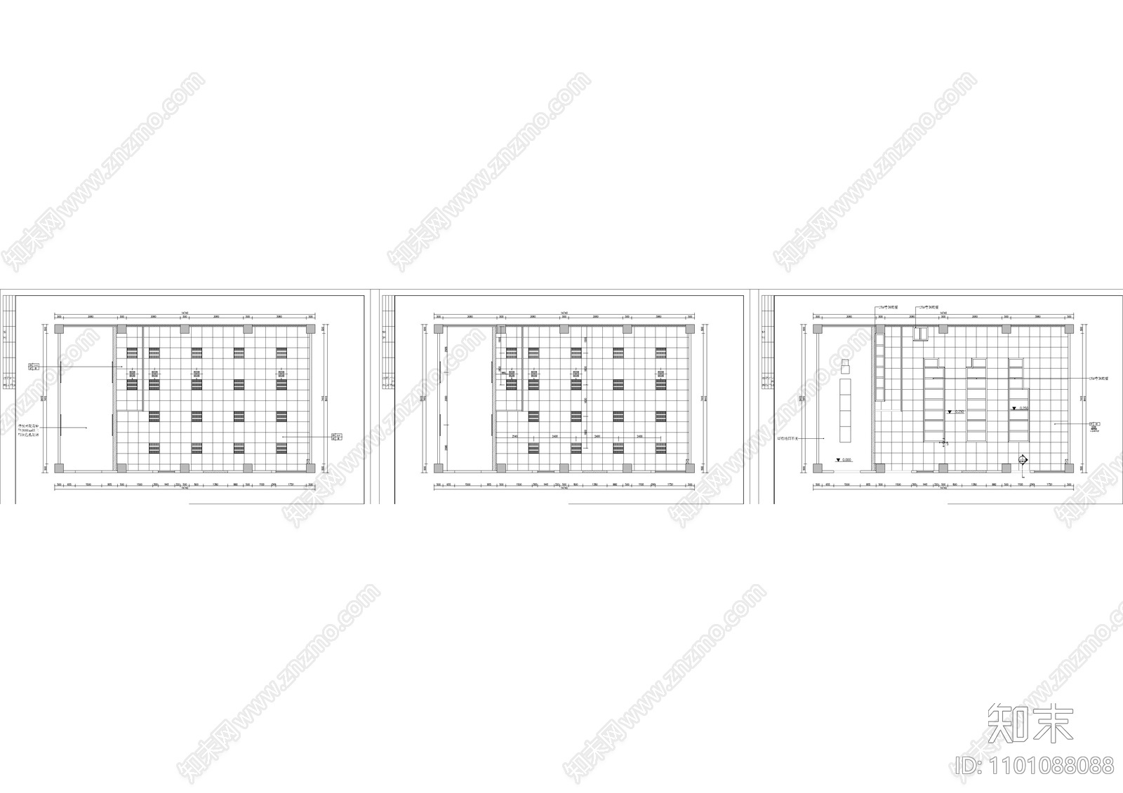 职业技术学院培训楼中心机房施工图下载【ID:1101088088】