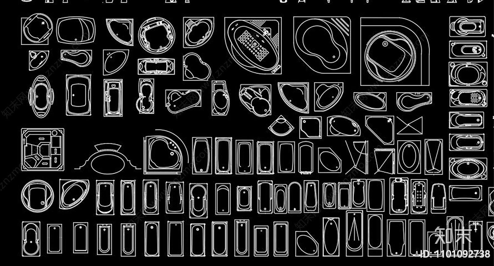 卫生间构件施工图下载【ID:1101092738】