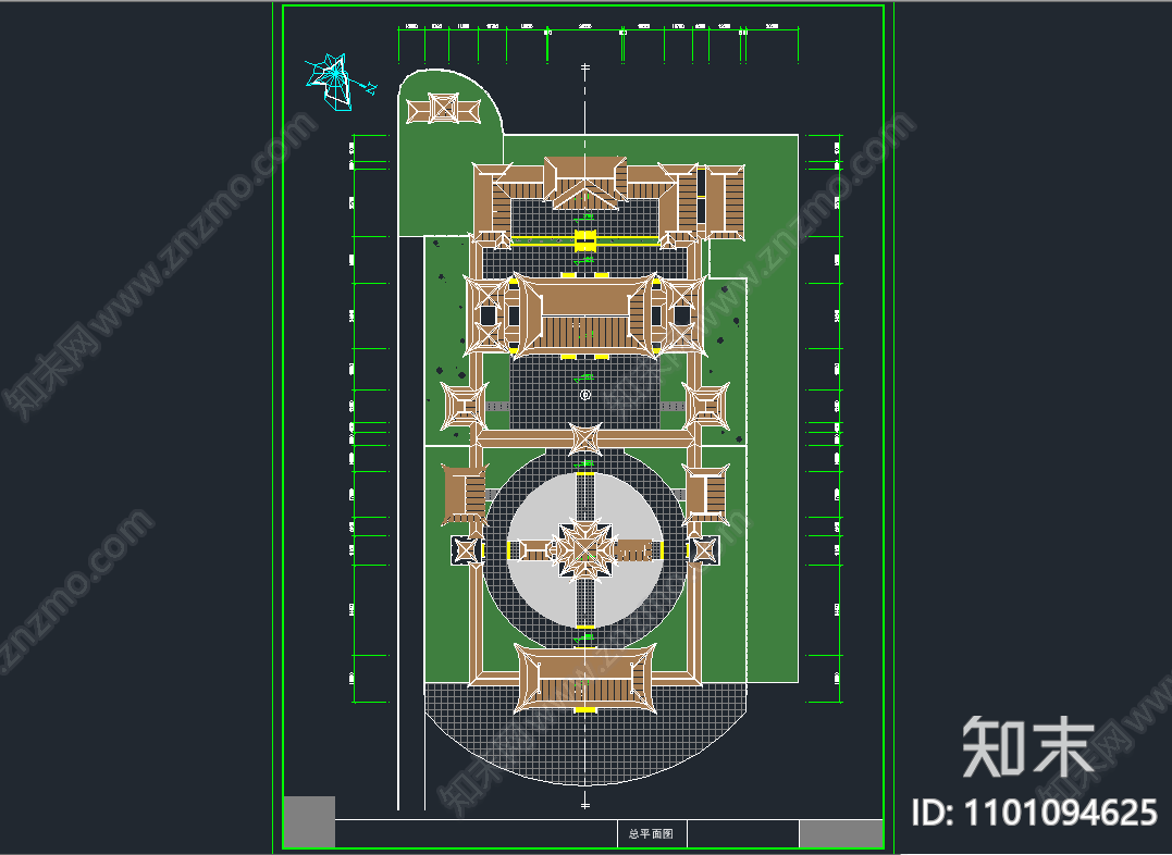 寺庙施工图下载【ID:1101094625】