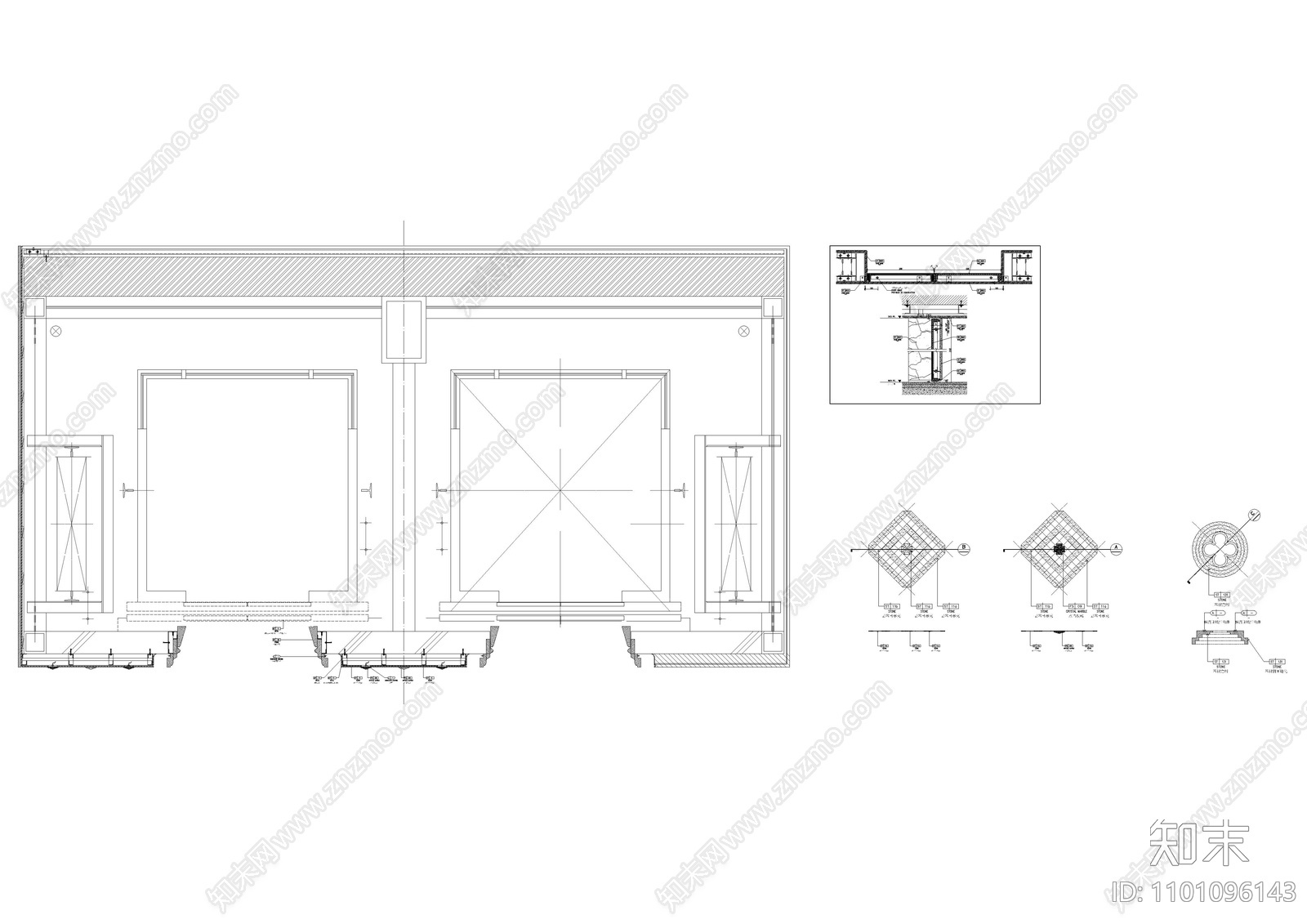 电梯轿厢门大样施工图下载【ID:1101096143】