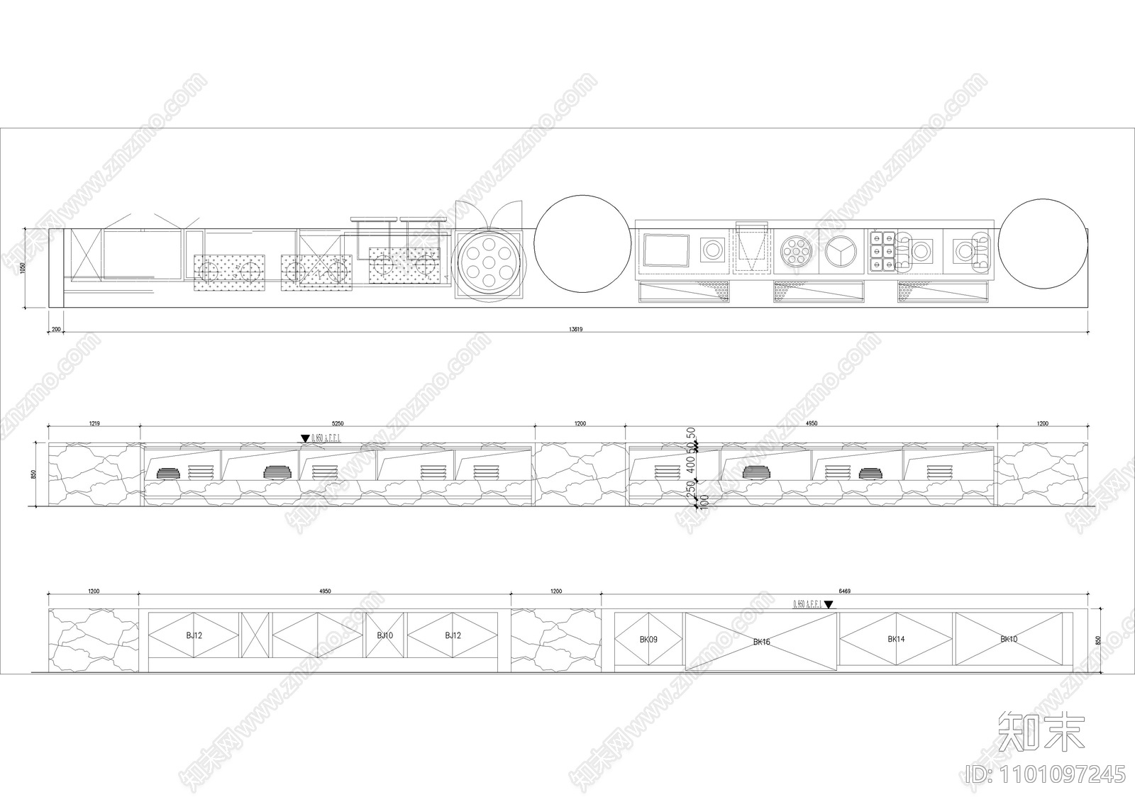 酒店餐台大样图施工图下载【ID:1101097245】