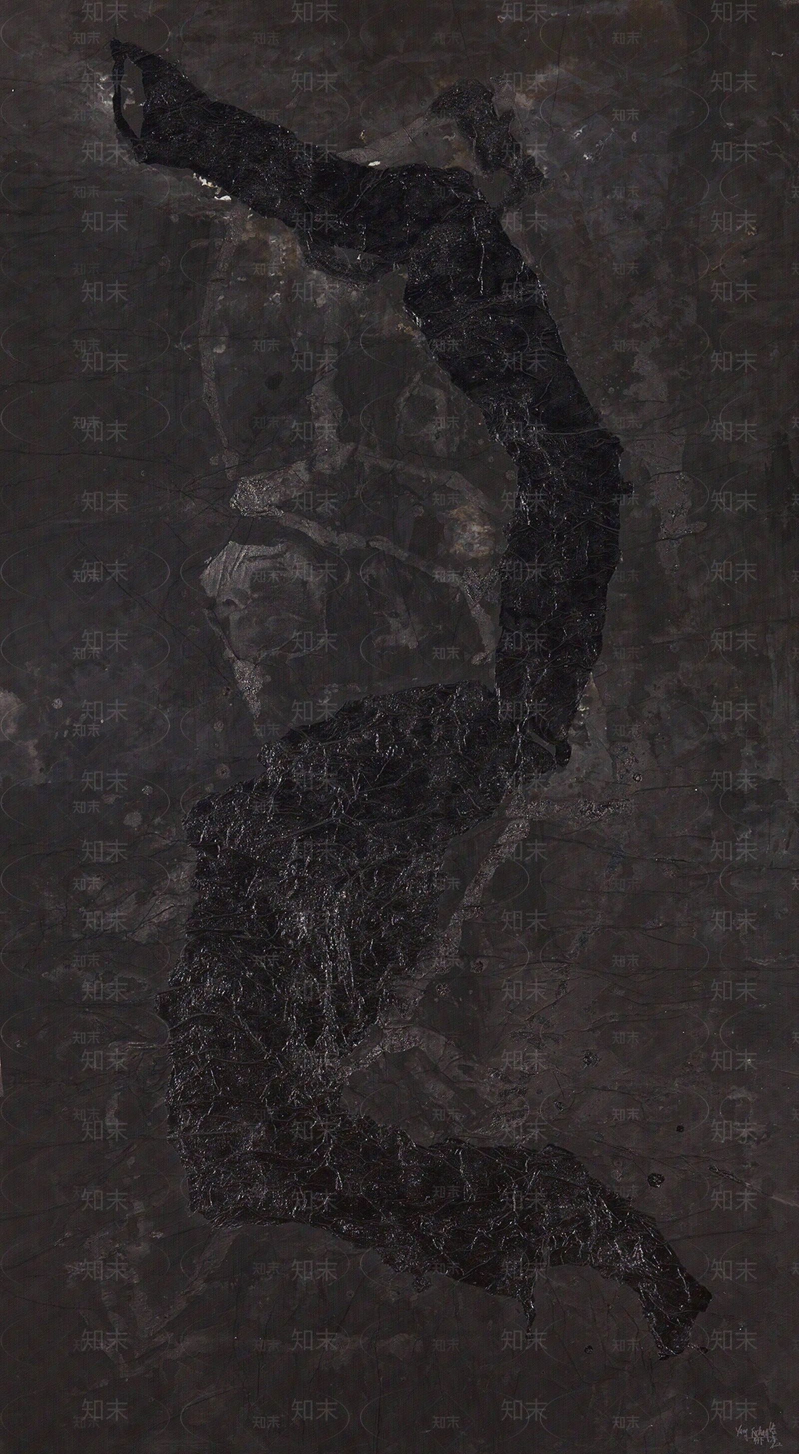 artron现代新中式侘寂禅意水墨写意抽象画贴图下载【ID:1101114434】