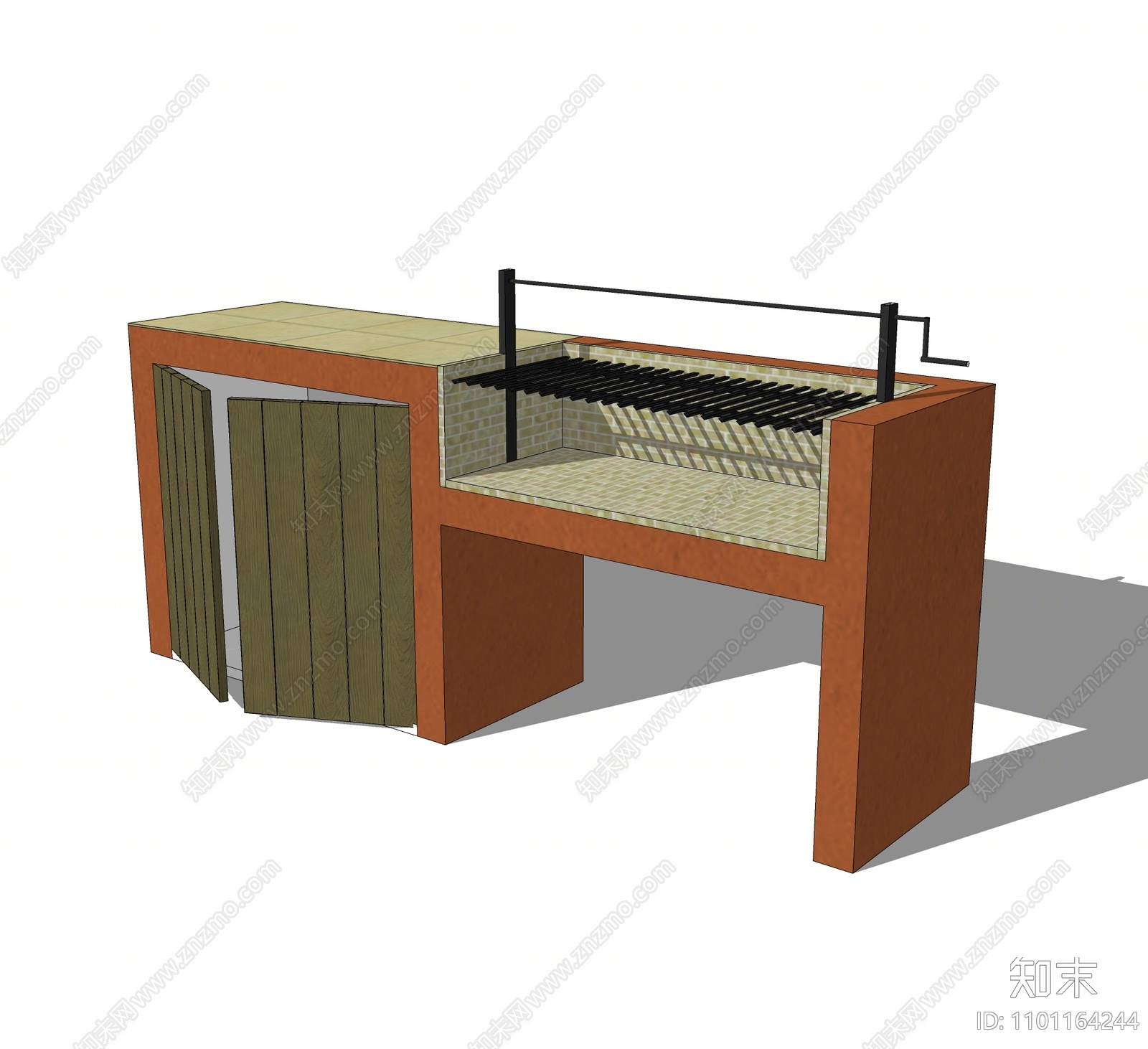 现代烧烤台SU模型下载【ID:1101164244】