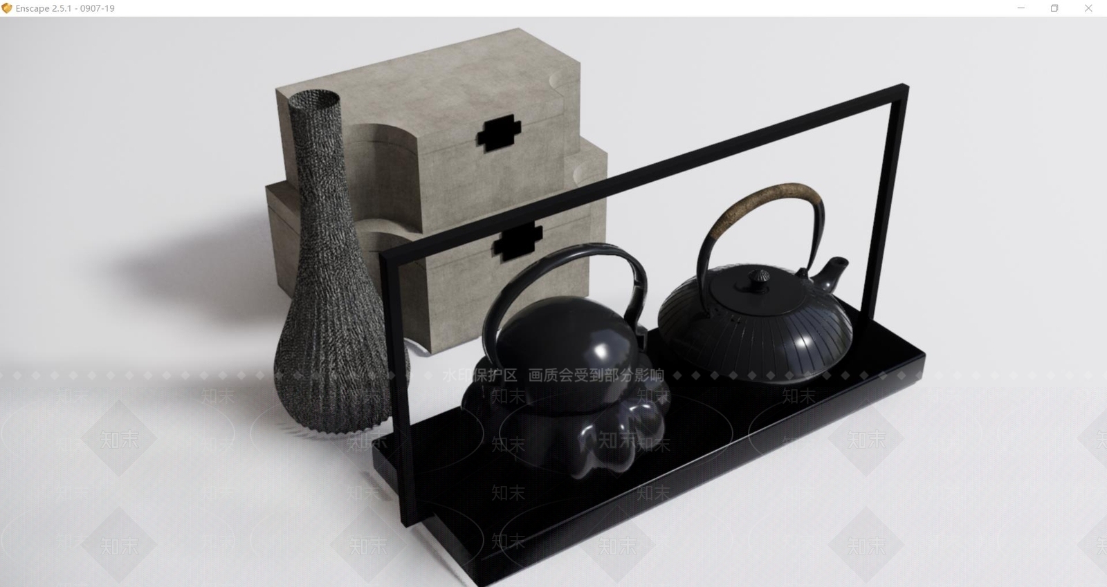 现代茶具SU模型下载【ID:1101127636】
