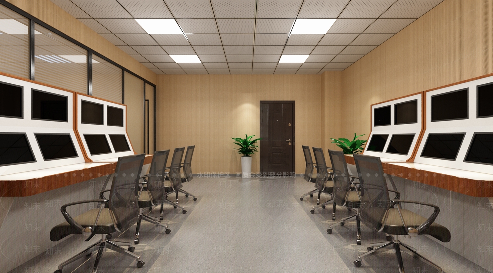 现代指挥控制室3D模型下载【ID:1101132077】