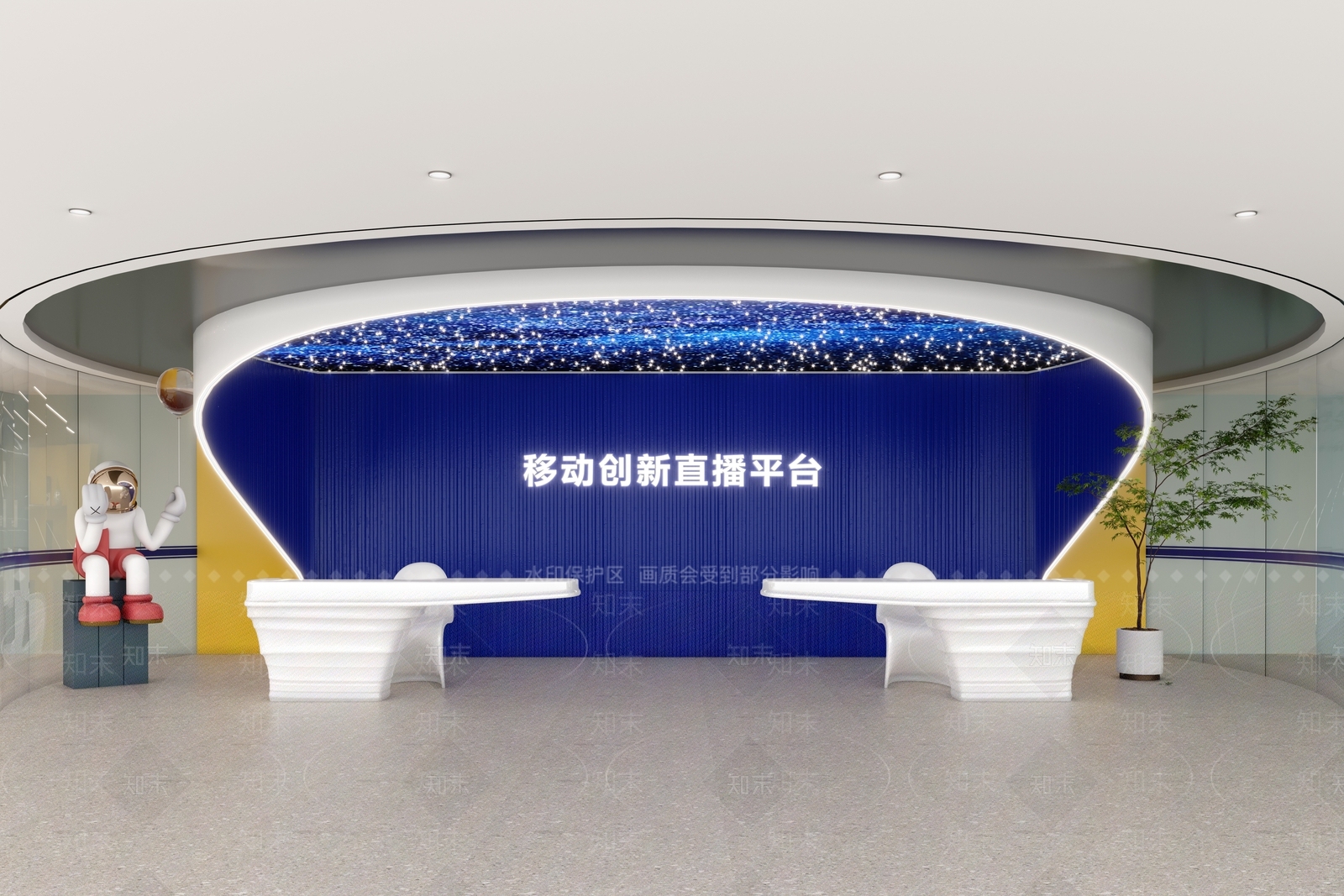现代直播间3D模型下载【ID:1101134100】