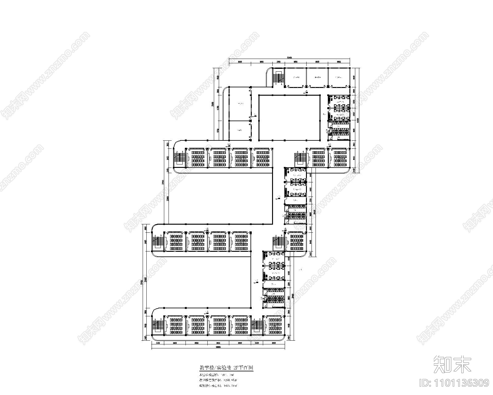 现代学校cad施工图下载【ID:1101136309】