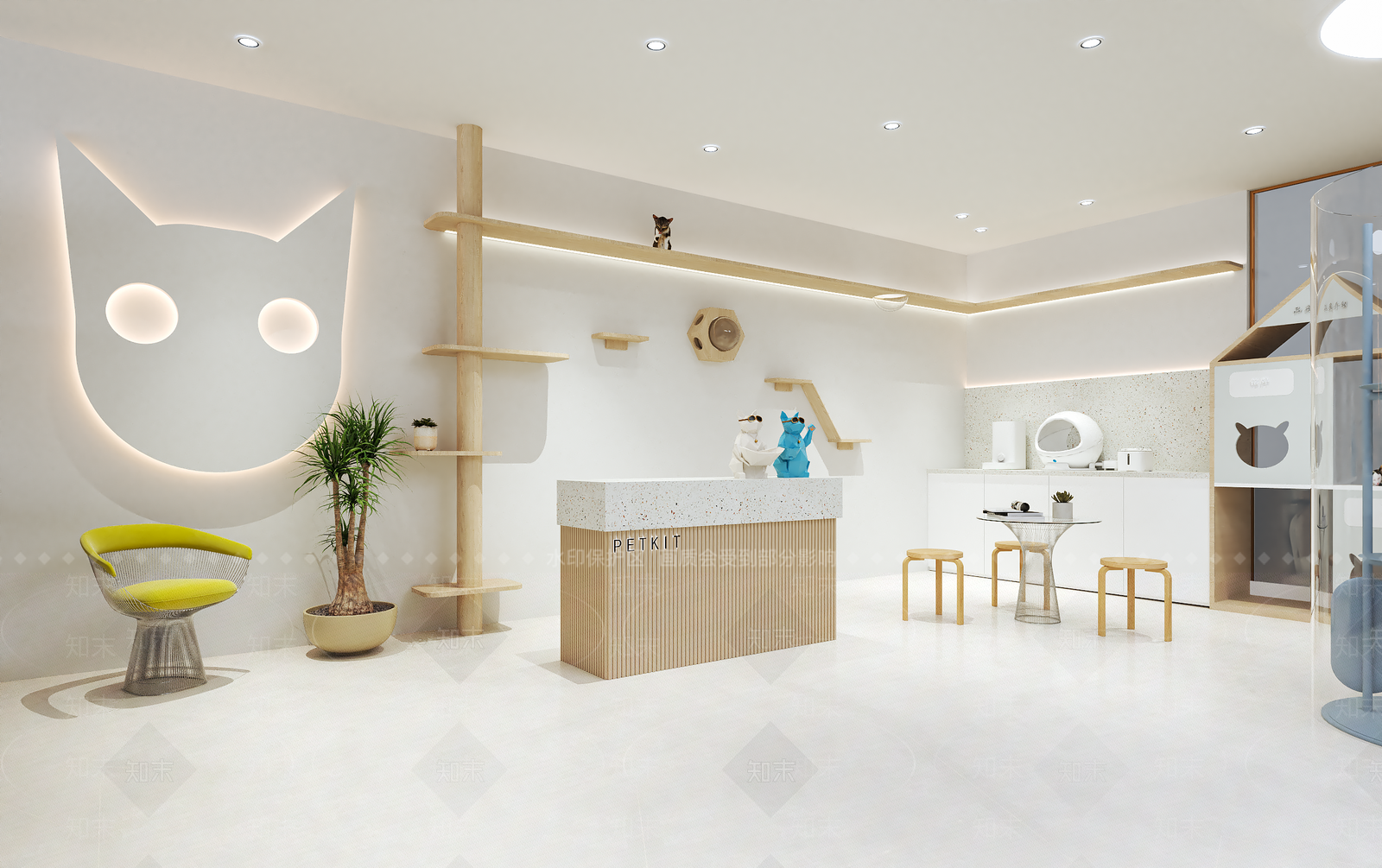 现代宠物猫店SU模型下载【ID:1101142920】