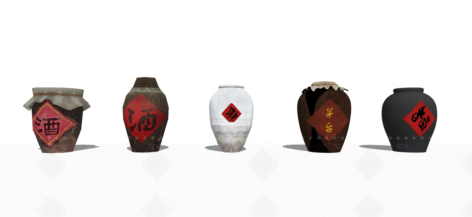 现代酒坛SU模型下载【ID:1101144246】