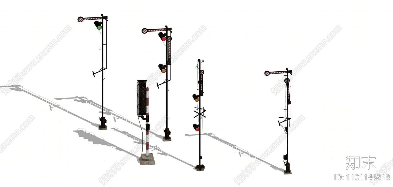 现代交通信号灯SU模型下载【ID:1101146218】