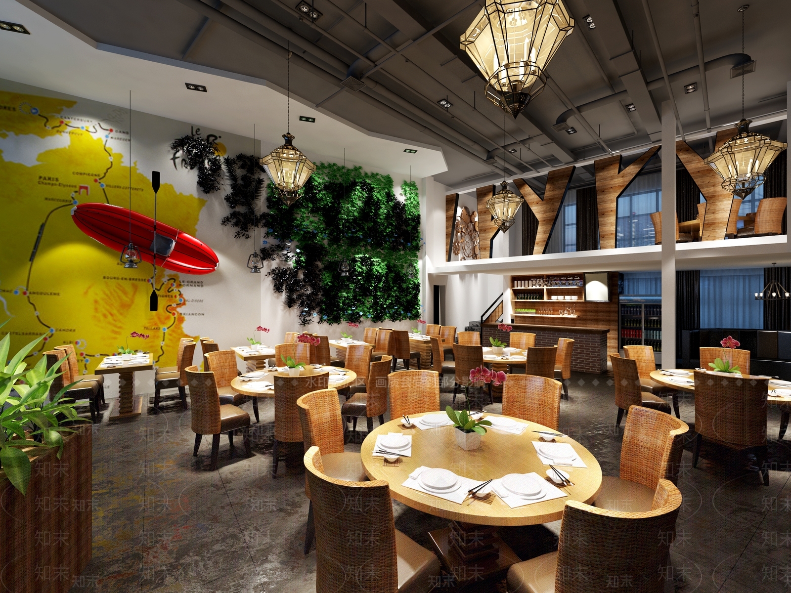 现代火锅店3D模型下载【ID:1101146296】
