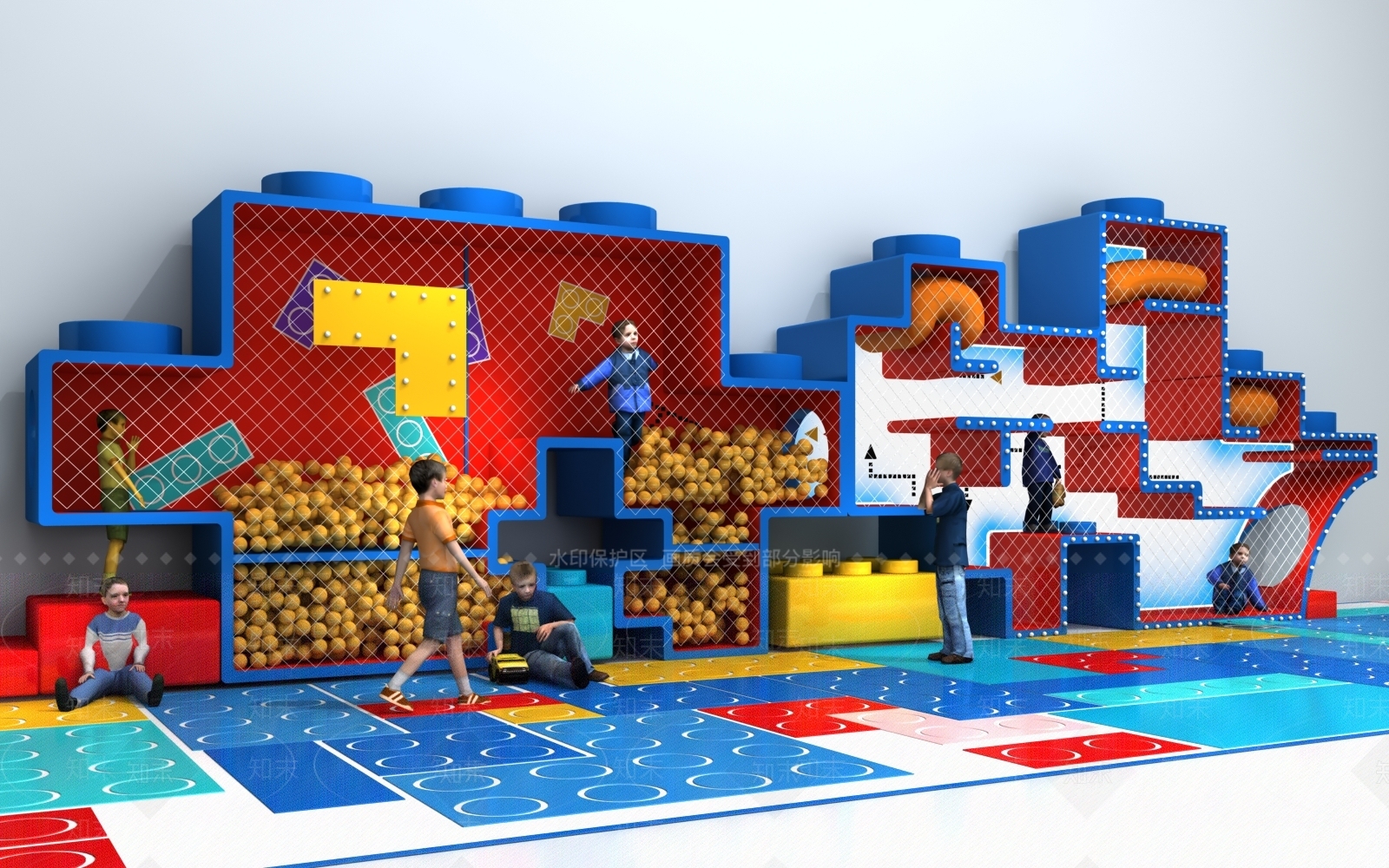 现代儿童游乐设备3D模型下载【ID:1101152731】