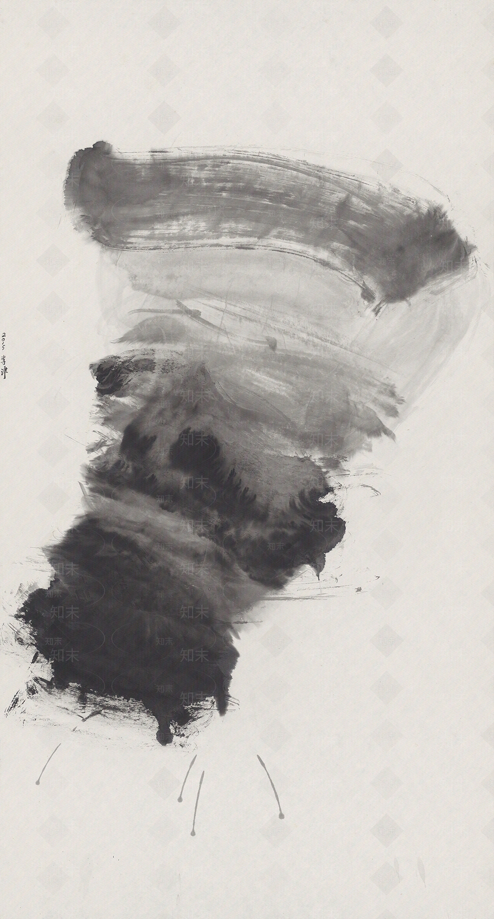 artron现代新中式侘寂禅意水墨写意抽象画贴图下载【ID:1101153861】