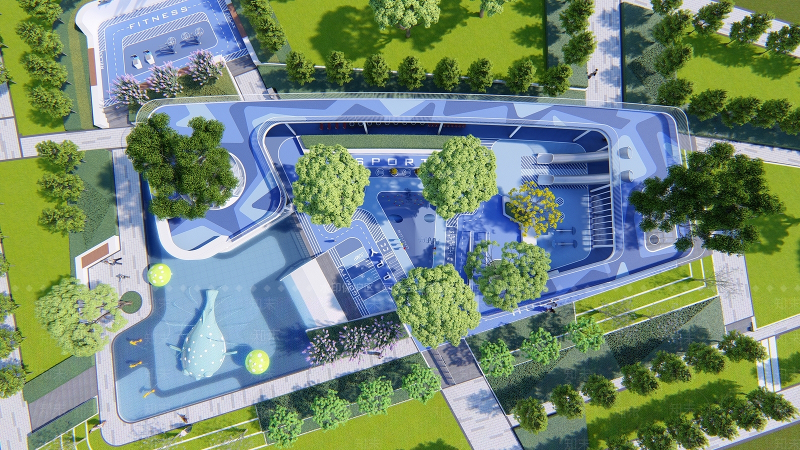 现代儿童主题公园SU模型下载【ID:1101154897】