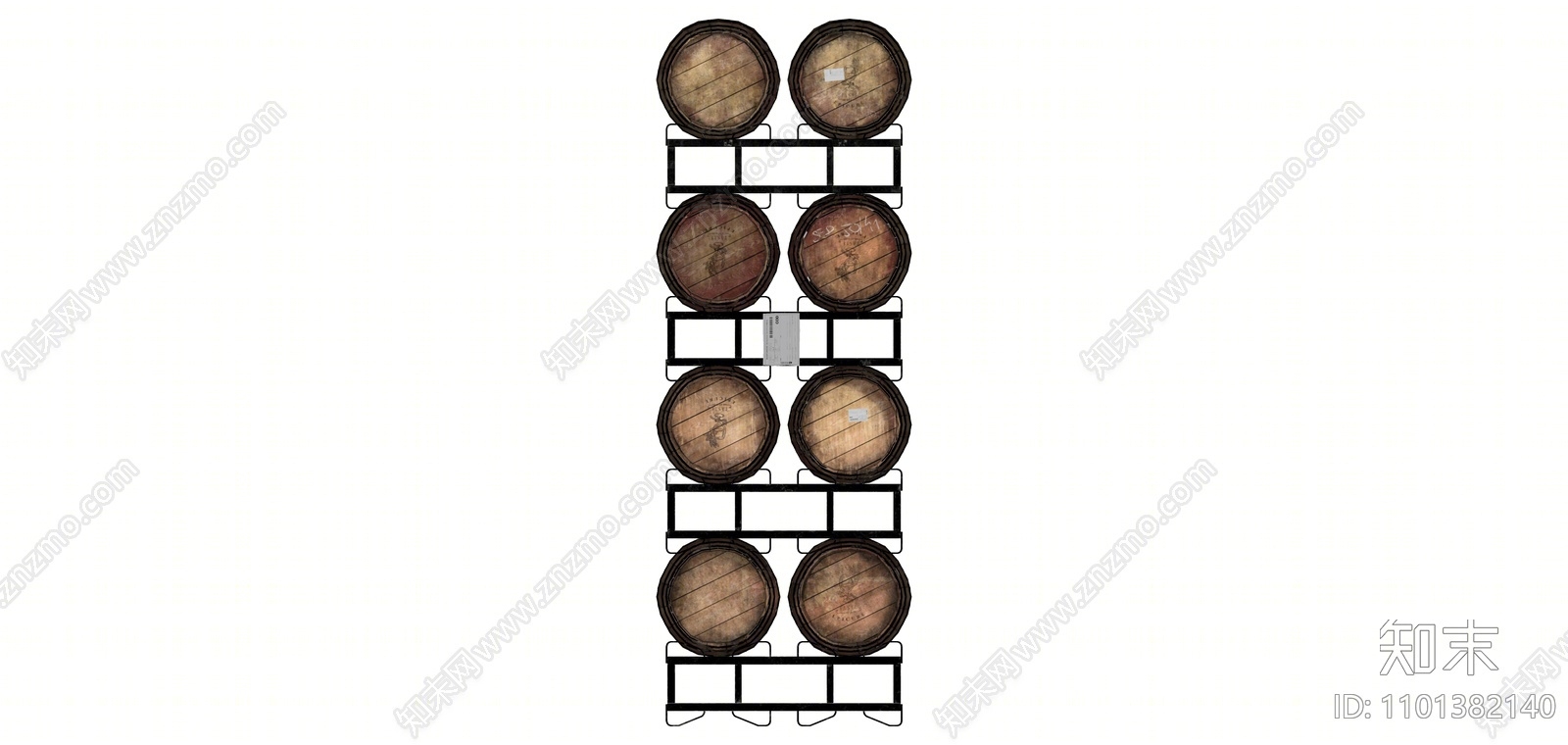 现代红酒桶SU模型下载【ID:1101382140】