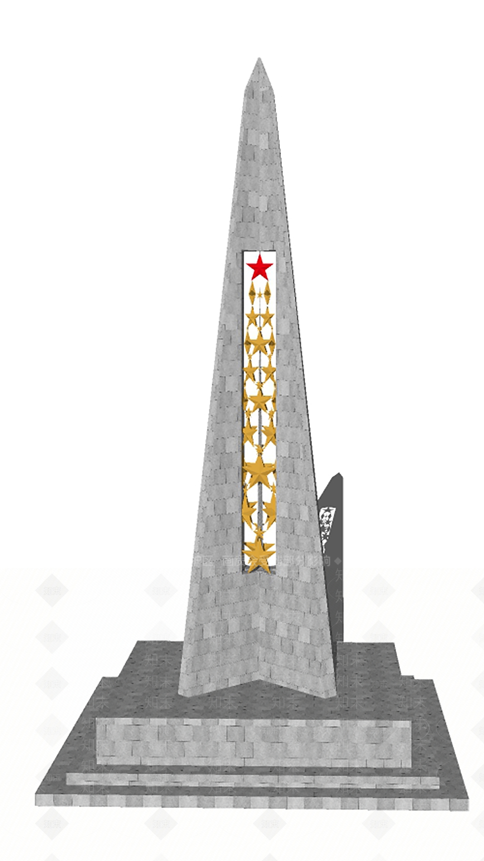 现代红军革命纪念碑SU模型下载【ID:1101393269】