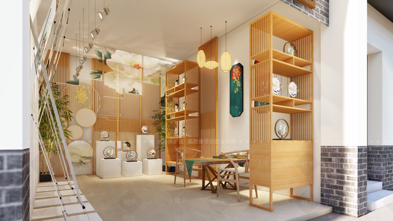 新中式商业展厅SU模型下载【ID:1101159384】
