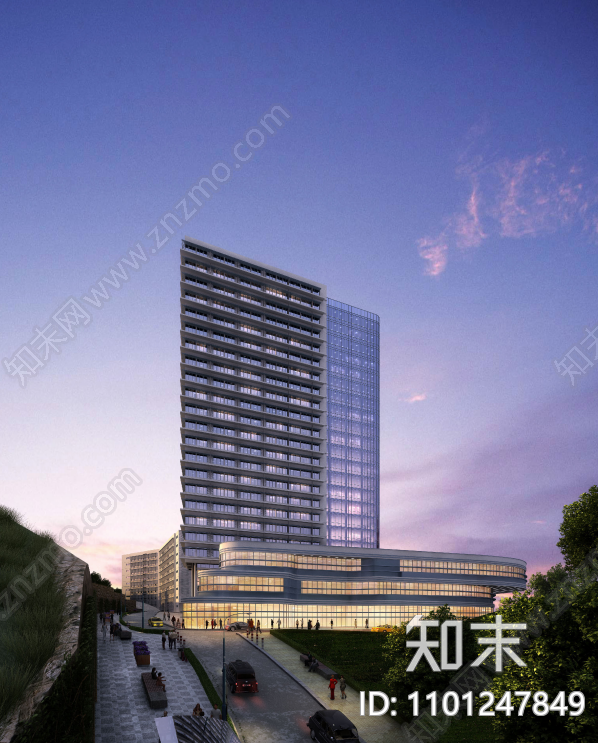 现代简约大型医院施工图cad施工图下载【ID:1101247849】