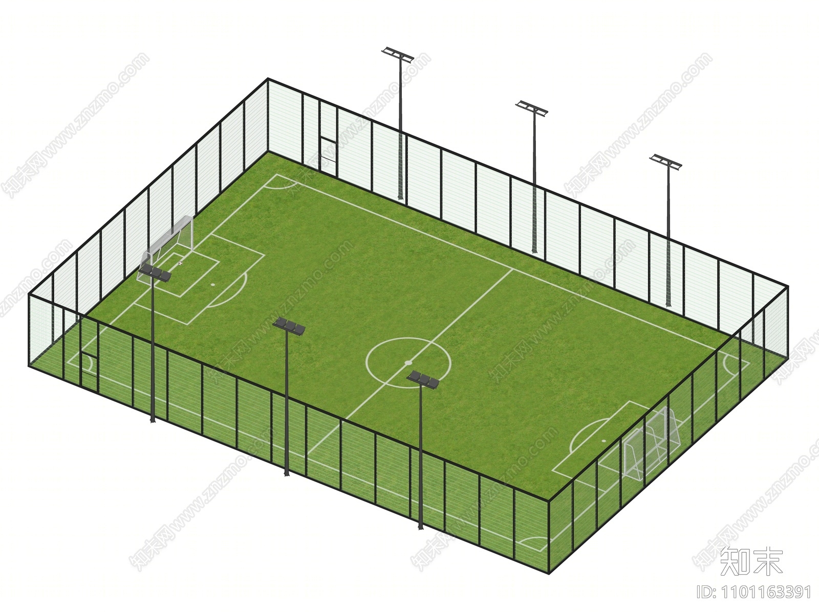 现代足球场SU模型下载【ID:1101163391】