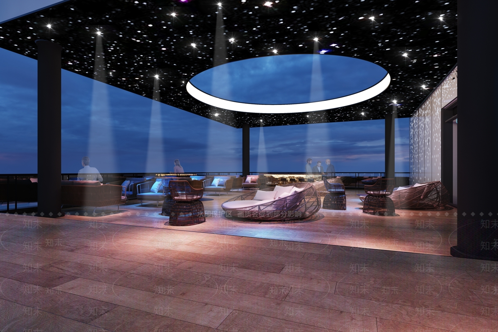 现代露天星空酒吧3D模型下载【ID:1101172947】