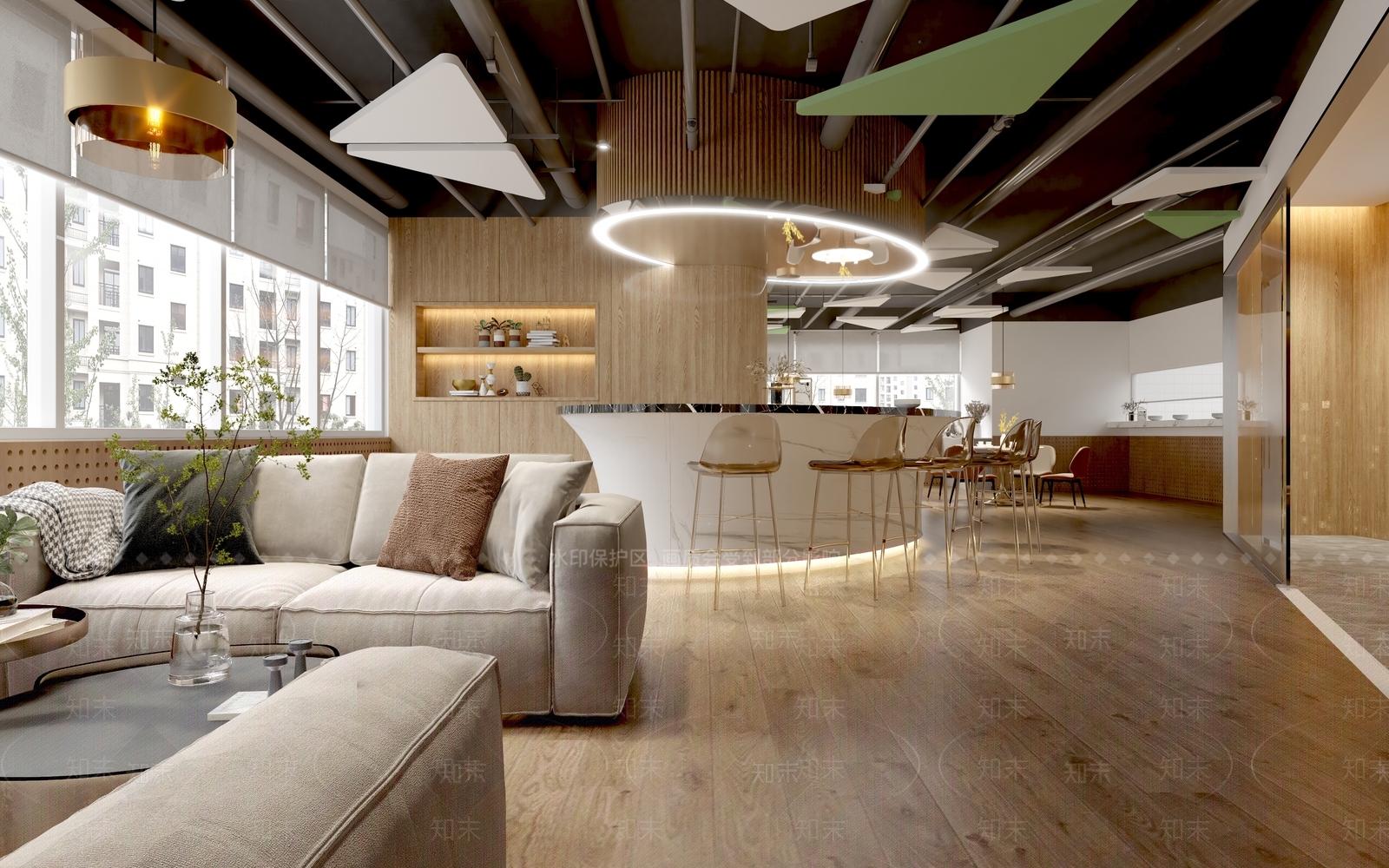 现代品牌餐厅3D模型下载【ID:1101178140】