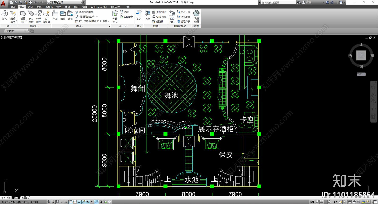 娱乐类cad施工图下载【ID:1101185854】