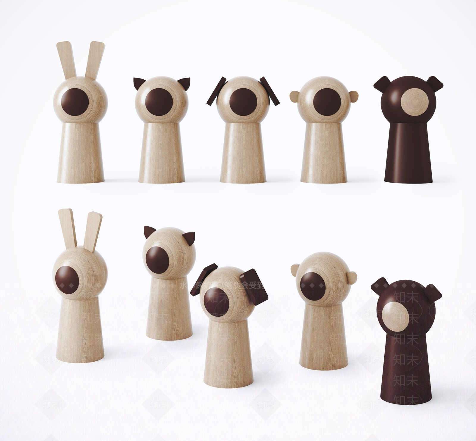 现代儿童动物积木3D模型下载【ID:1101190987】