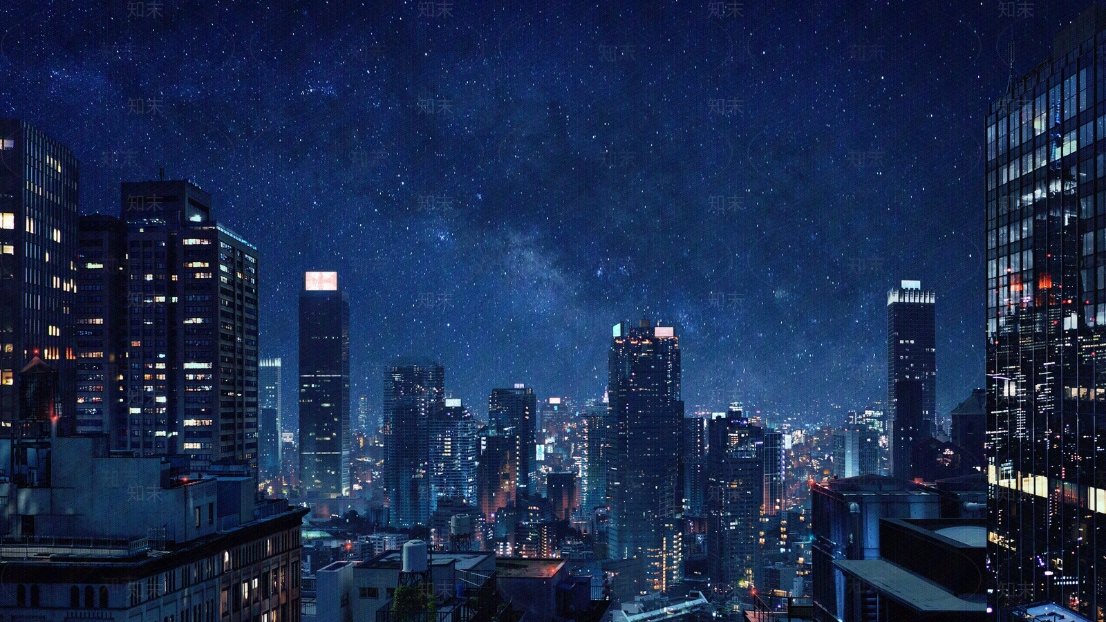 都市夜景星空外景贴图下载【ID:1101193400】