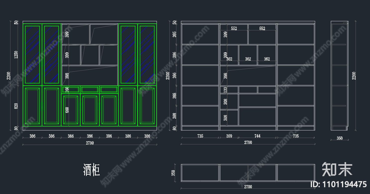 现代简欧定制家具cad施工图下载【ID:1101194475】