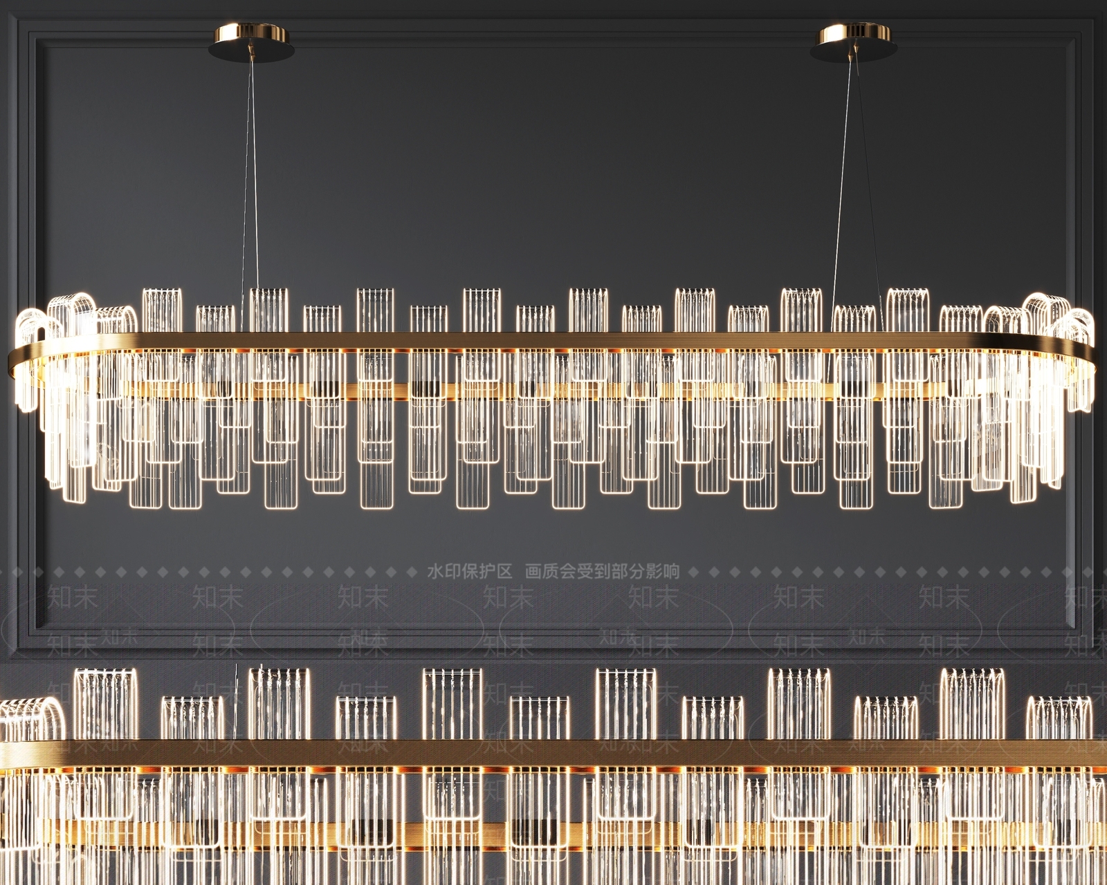 现代吊灯3D模型下载【ID:1101200524】