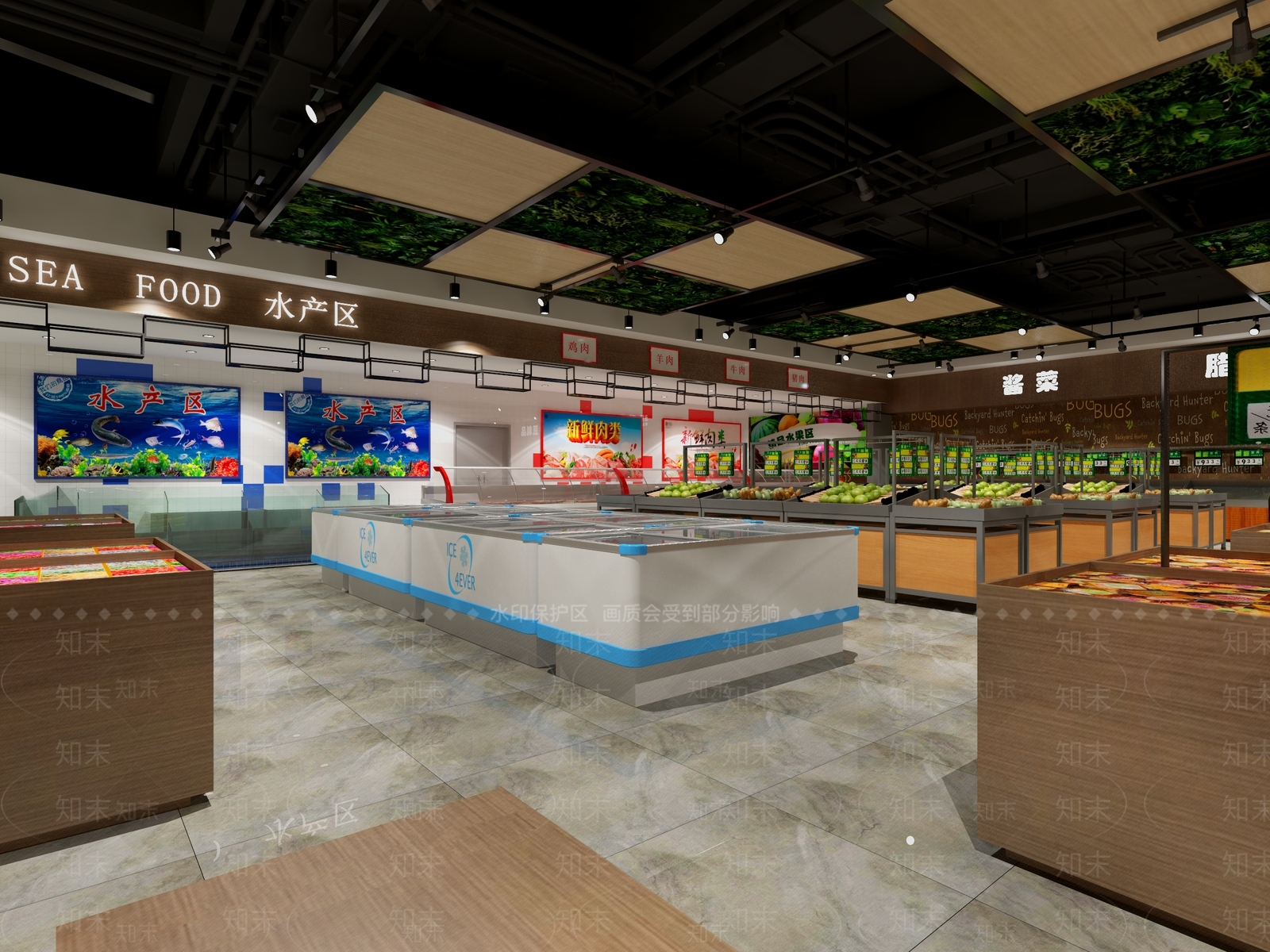 现代超市3D模型下载【ID:1101200872】