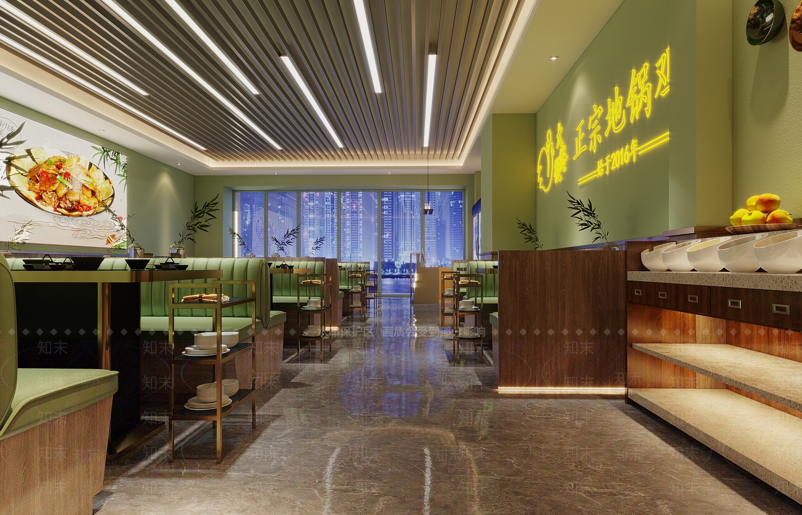 现代火锅店3D模型下载【ID:1101201230】