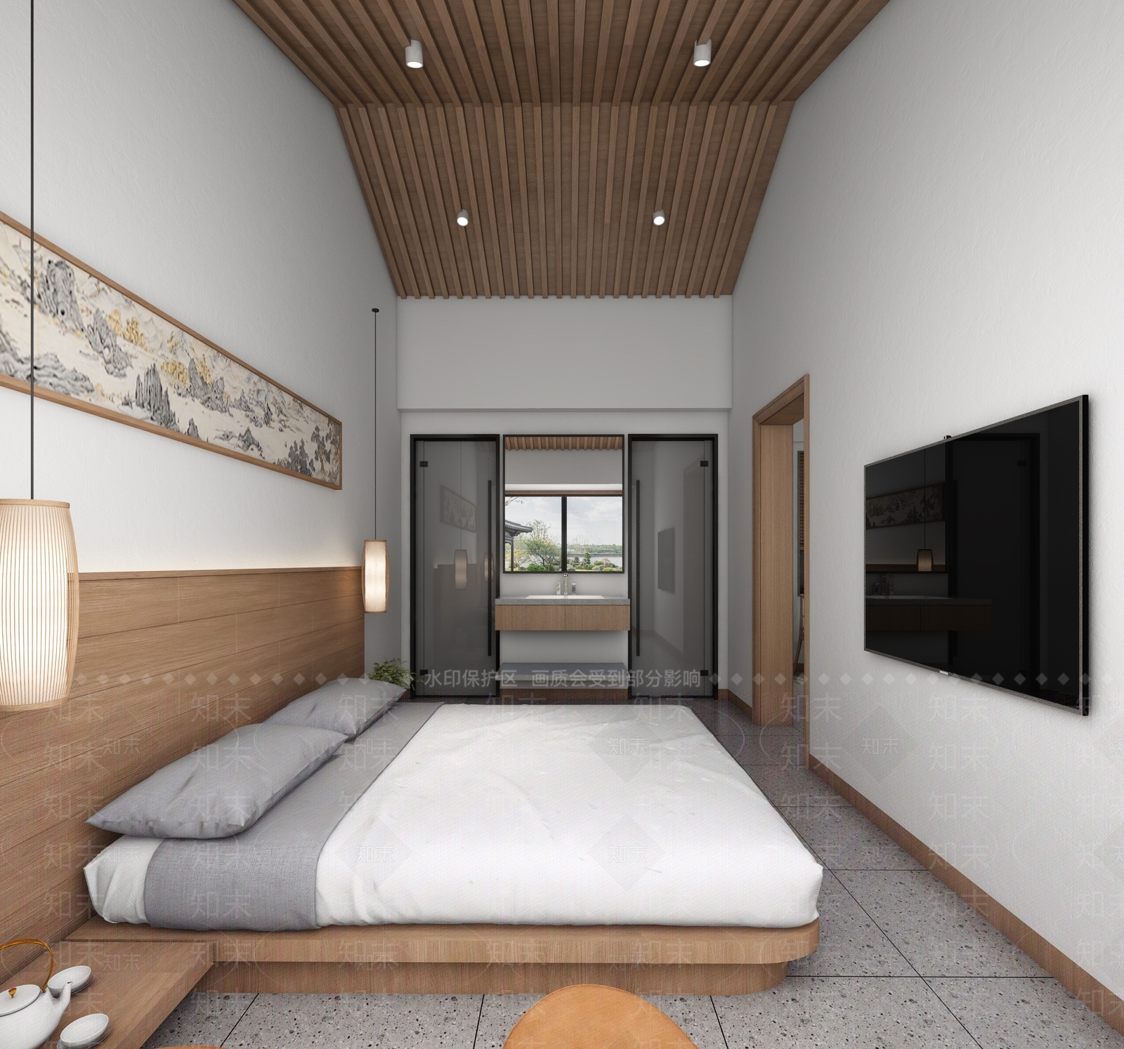 现代民宿3D模型下载【ID:1101201775】