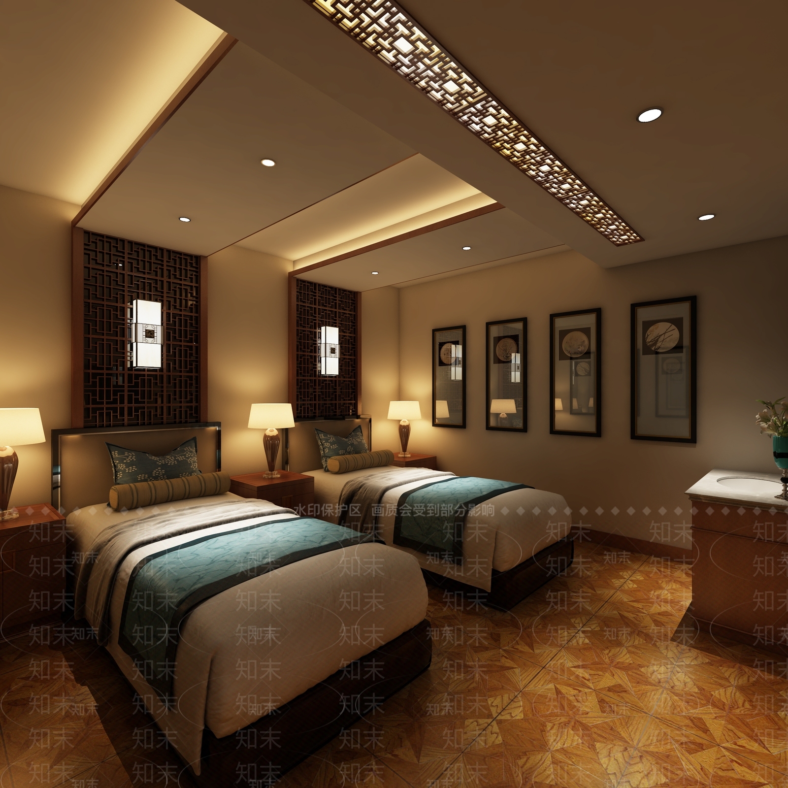 新中式中医馆3D模型下载【ID:1101202067】