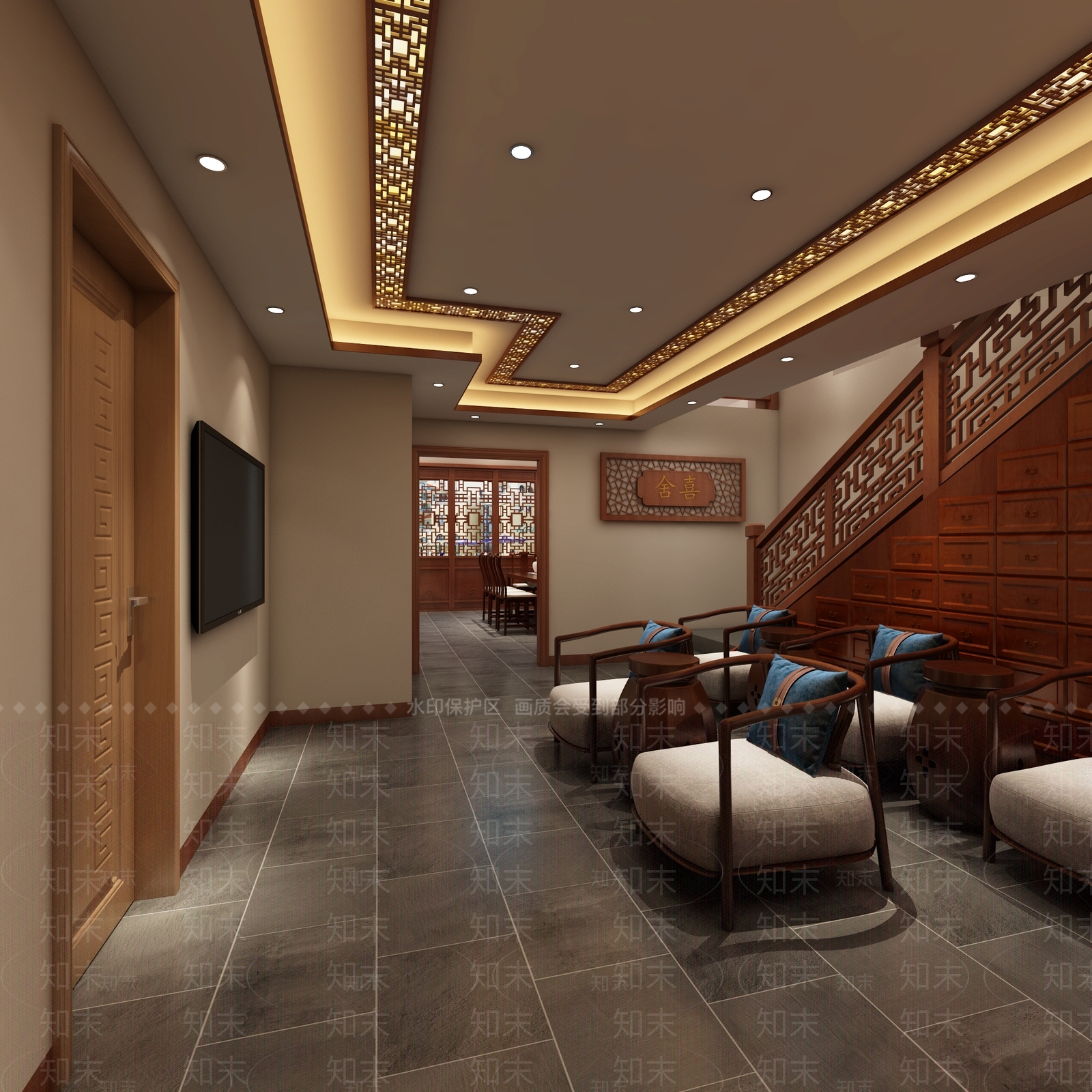 新中式中医馆3D模型下载【ID:1101202067】