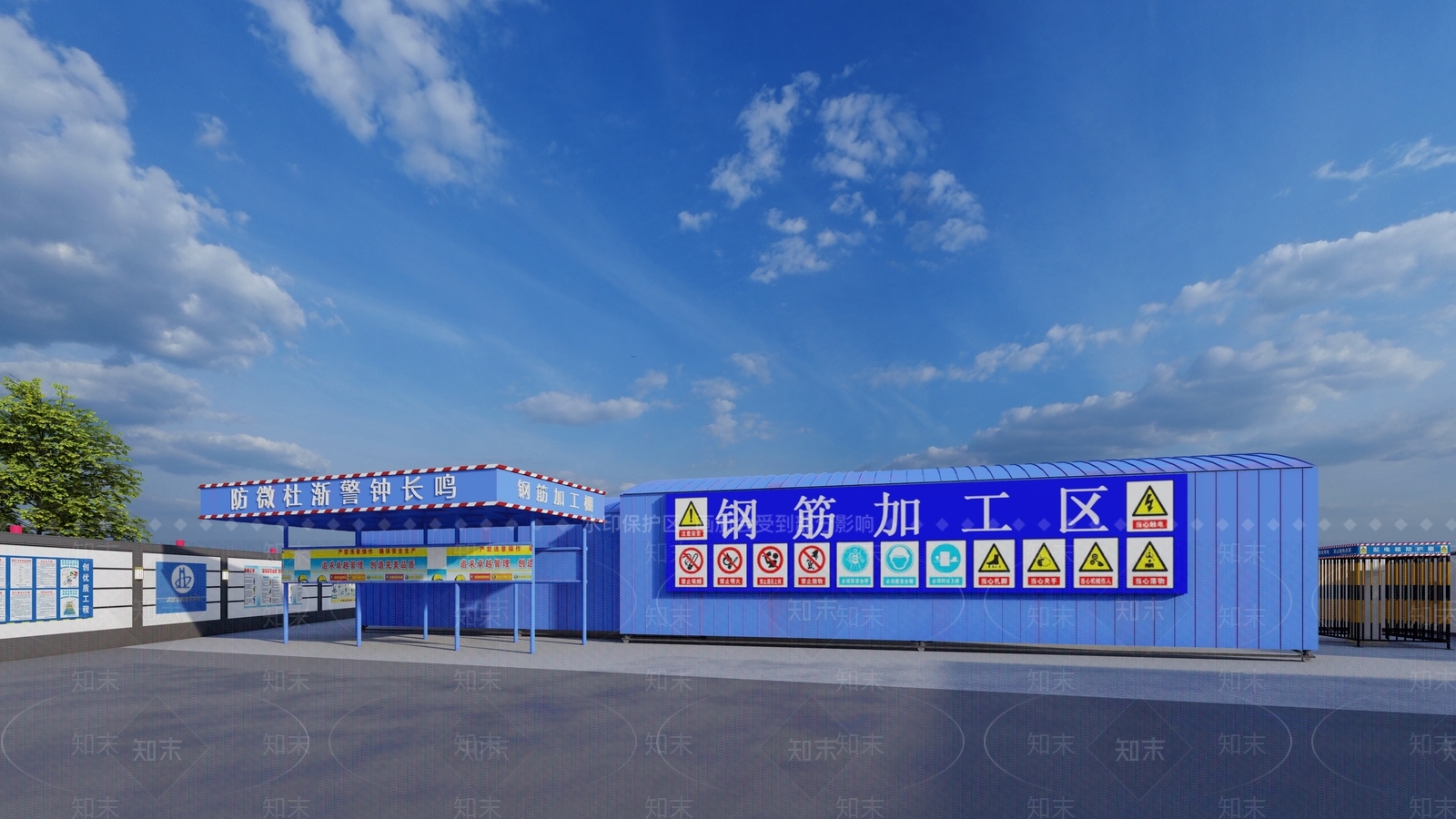 现代施工工地SU模型下载【ID:1101267383】