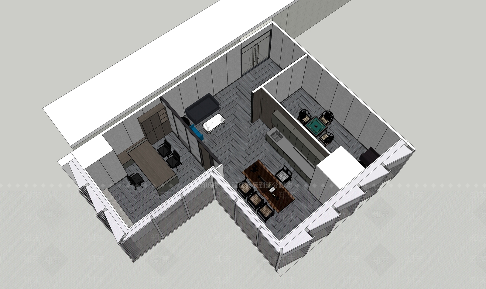 现代办公室SU模型下载【ID:1101374558】