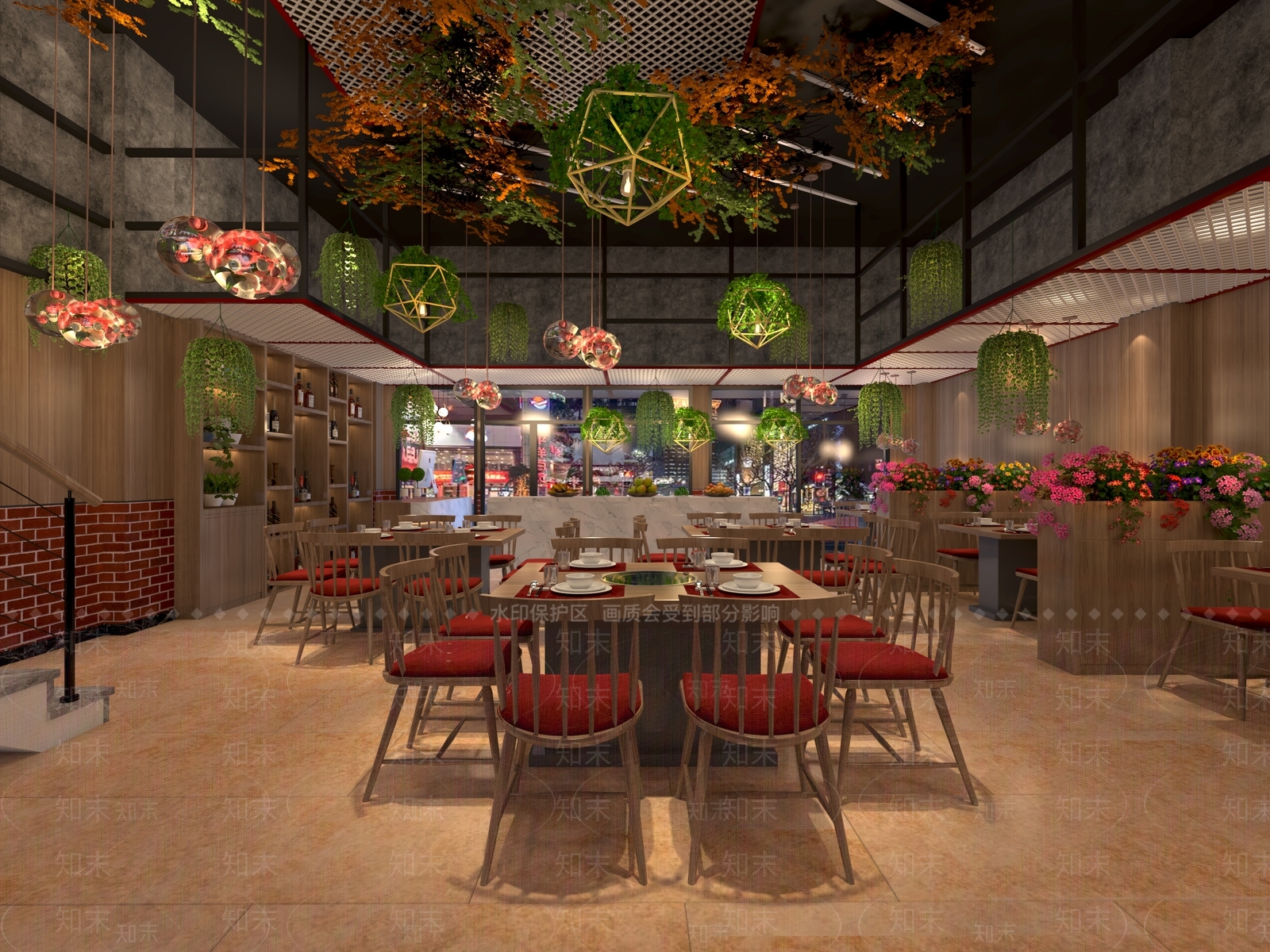 工业风火锅店3D模型下载【ID:1101210718】