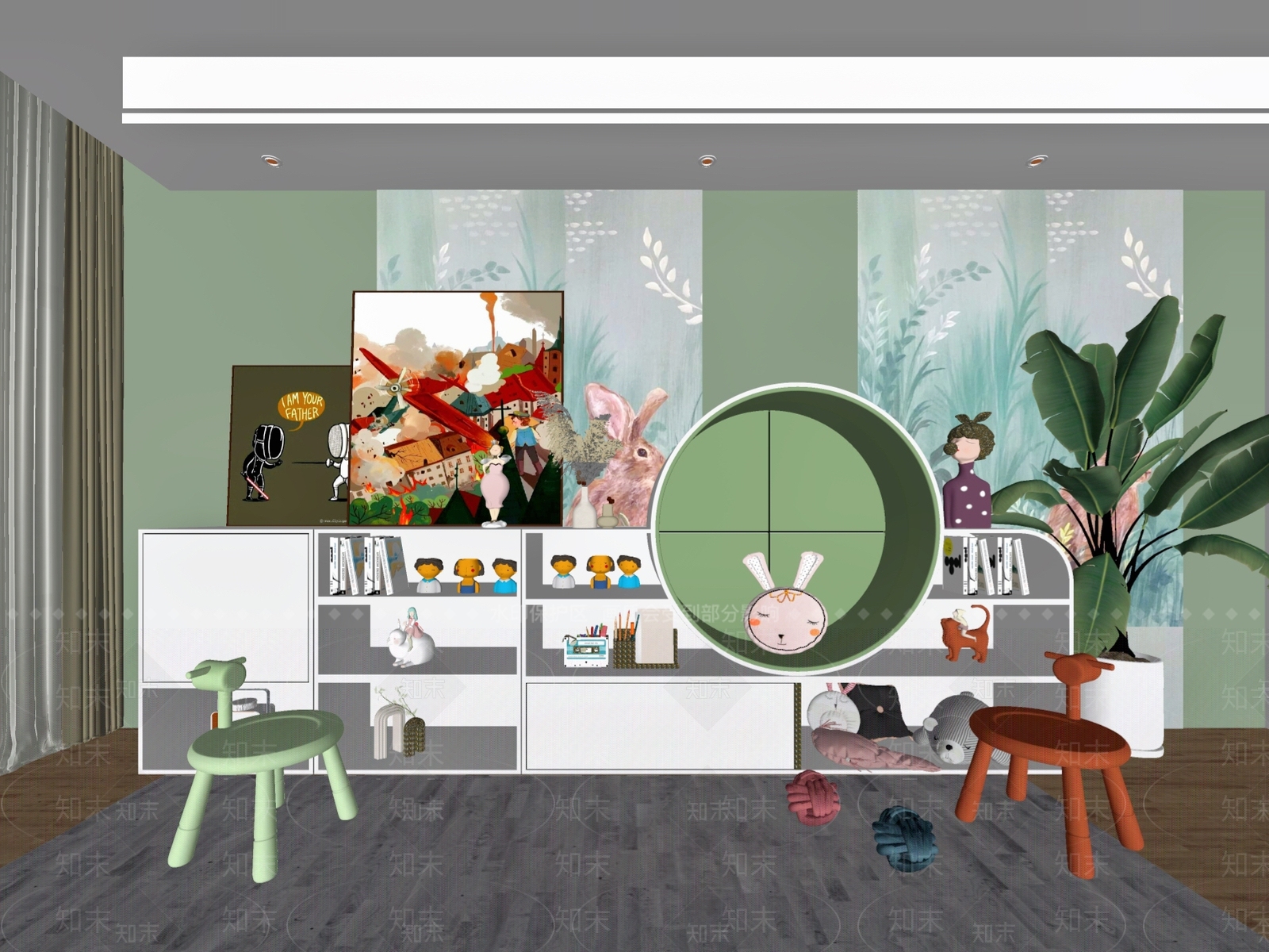 现代儿童娱乐区SU模型下载【ID:1101212483】